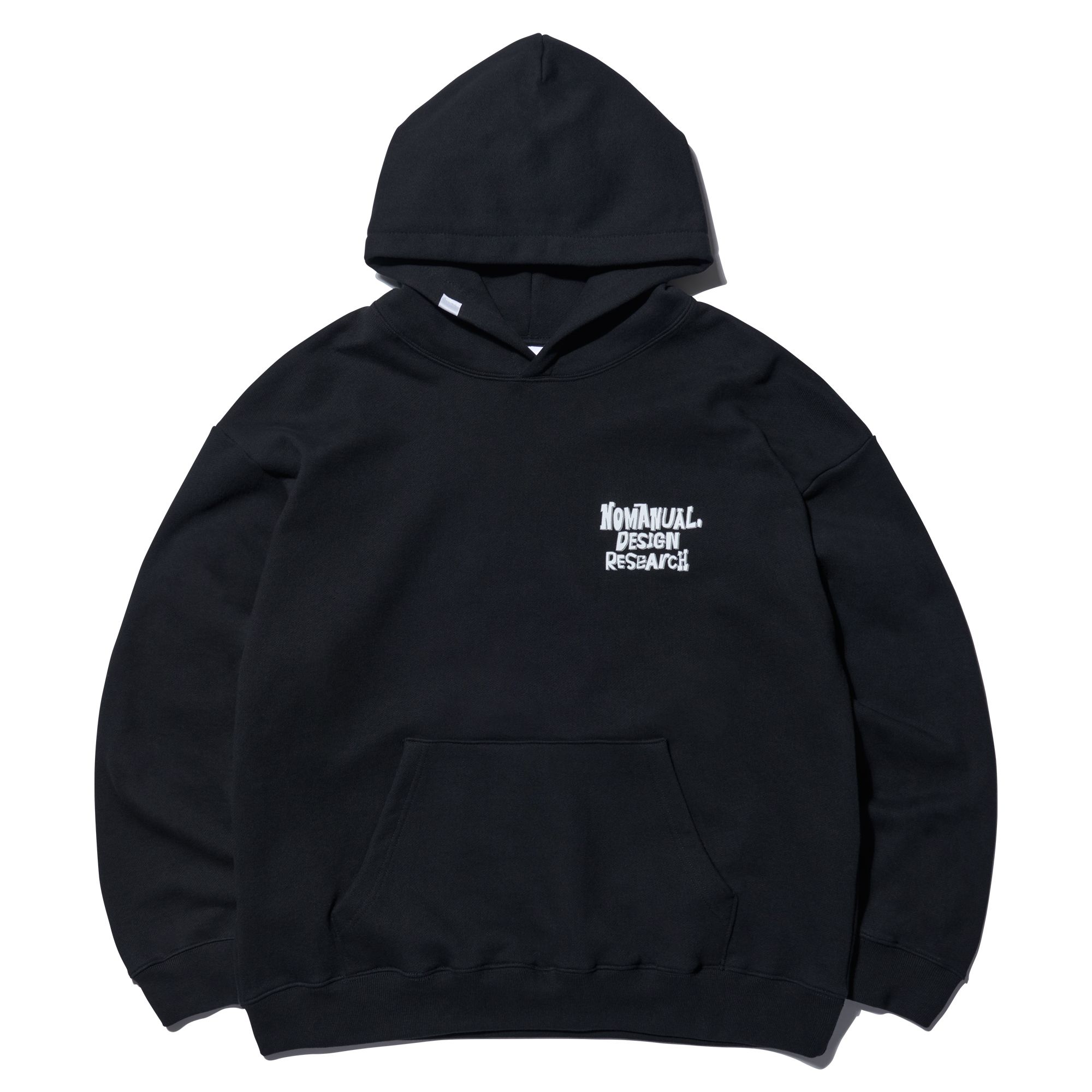 MUSINSA | NOMANUAL DOODLE LOGO HOODIE - BLACK