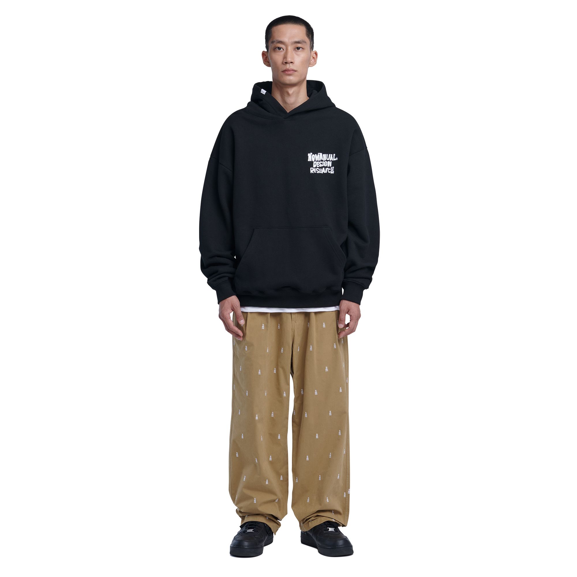 韓国発!【NOMANUAL】 DOODLE LOGO HOODIE MUSINSA | NOMANUAL DOODLE LOGO HOODIE - BLACK