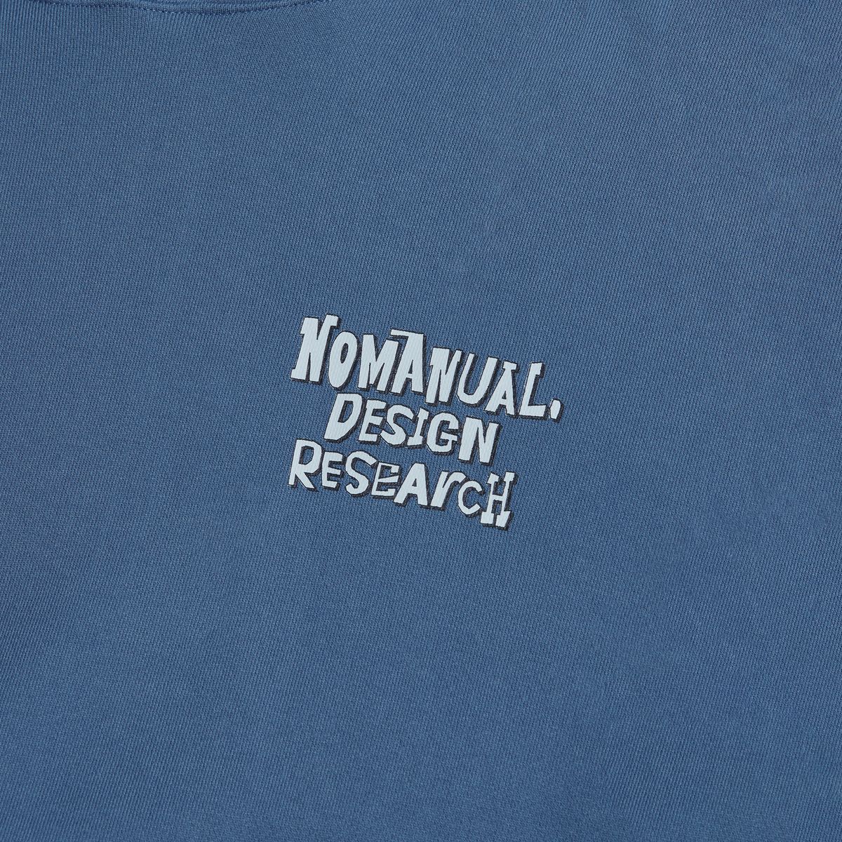 노매뉴얼(NOMANUAL) DOODLE LOGO HOODIE - LIGHT NAVY