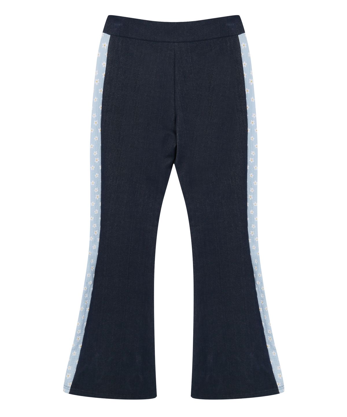 하이스쿨디스코(HIGH SCHOOL DISCO) flower side line pants_denim