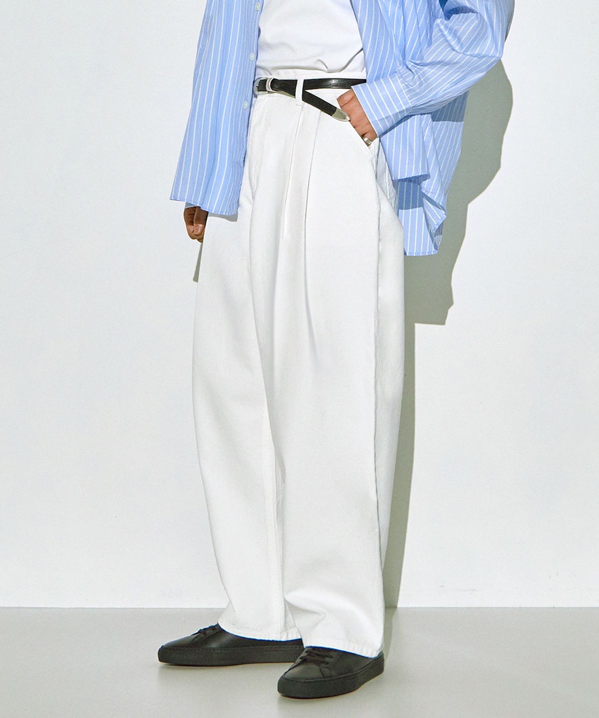 오더아카이브(ORDER ARCHIVE) Two Pintuck wide 04 - Cream white