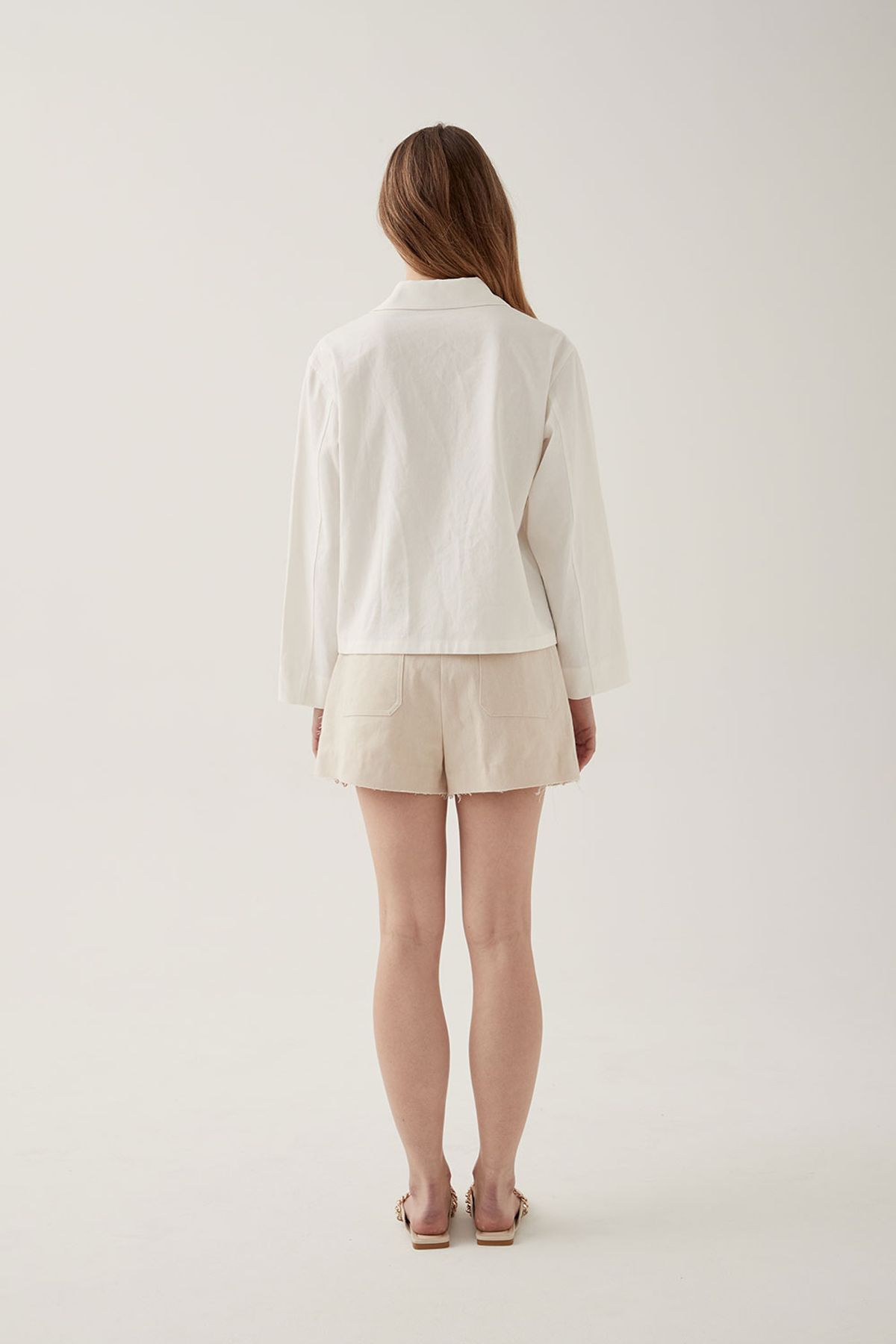 레터스(LETTUCE) 린넨 블렌드 롱 슬리브 셔츠( ivory)