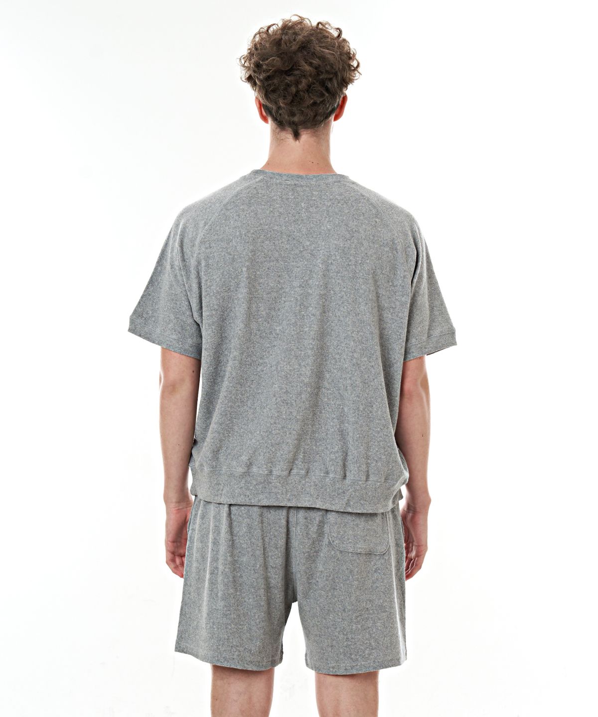 베이크셔츠(BAKESHIRT) 테리 크루넥 숏슬리브 멜란지
