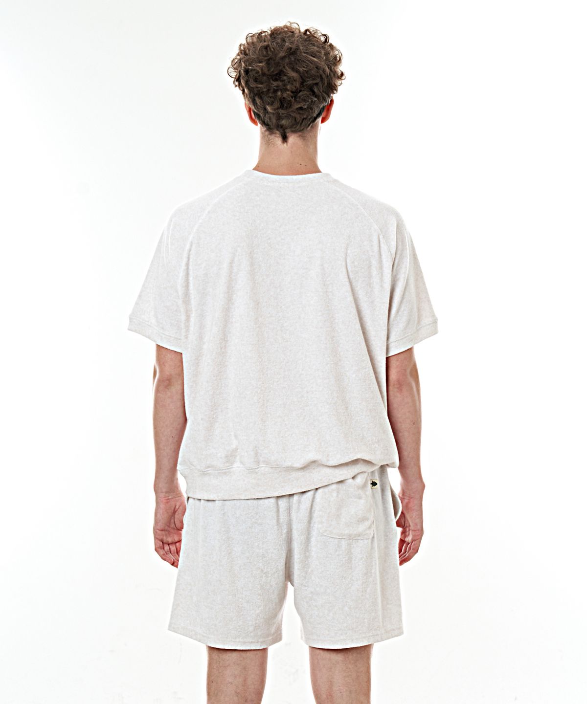 베이크셔츠(BAKESHIRT) 테리 크루넥 숏슬리브 오트밀