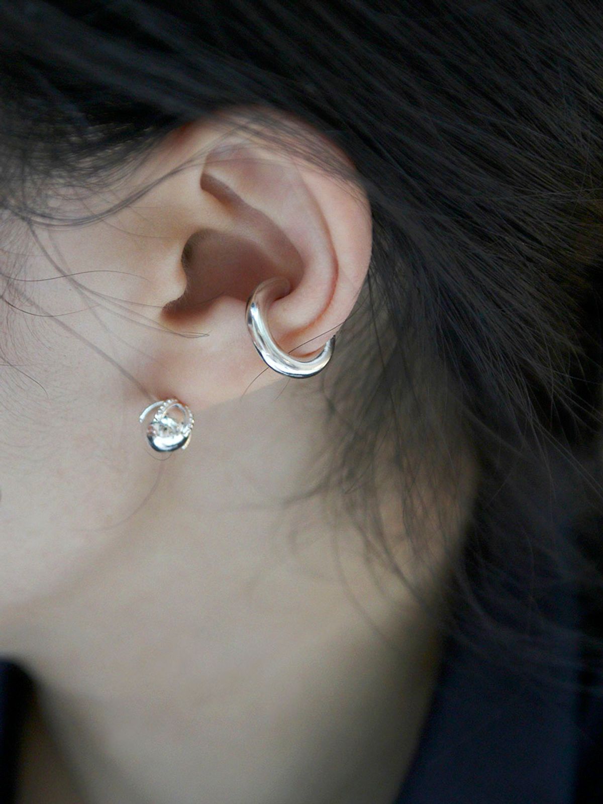 아운드(OUND) cactus ball earring-M