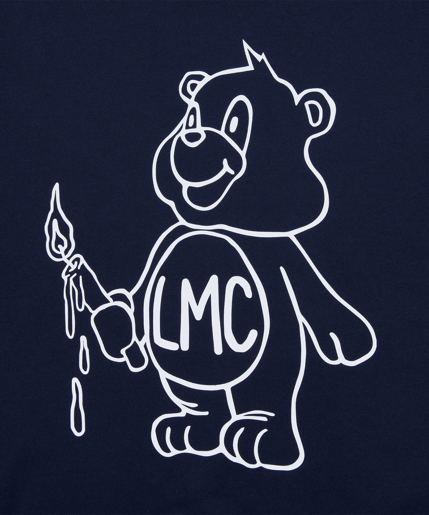 MUSINSA | LMC LMC CANDLE BEAR SWEATSHIRT navy