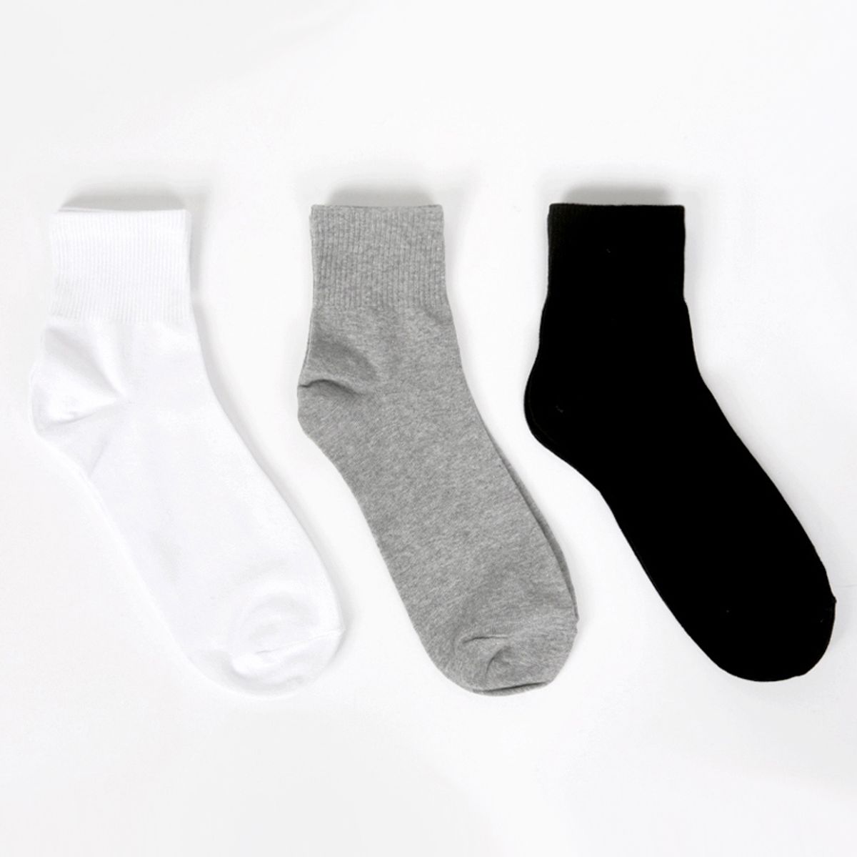삭스에이(SOCKSA) [10PACK] 베이직 200N 무지 밴드 미들 삭스 3색상