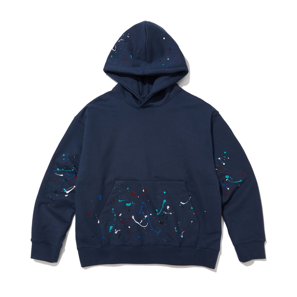 모아(MOAA) 페인팅 루즈핏 후디 (NAVY)