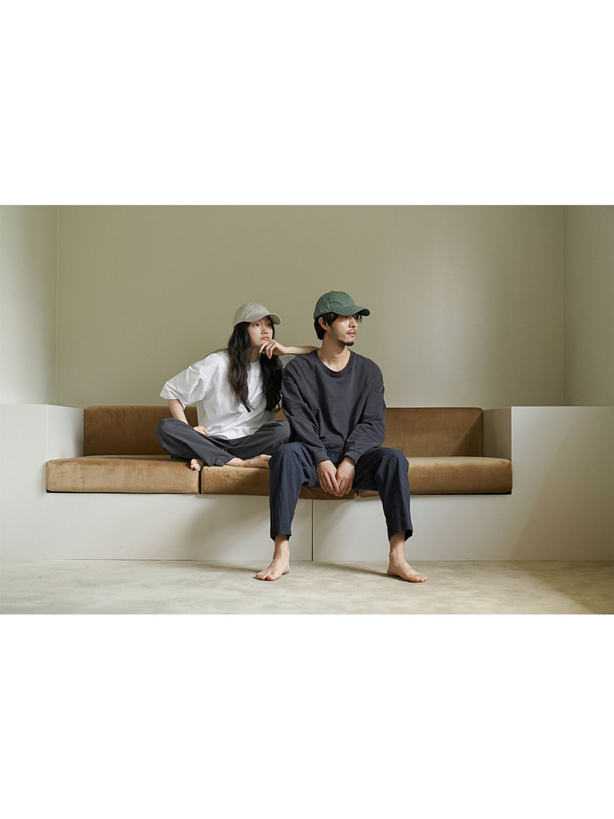 포에지담(POESIEDAME) [everydaylife] logo cap_khaki (unisex)