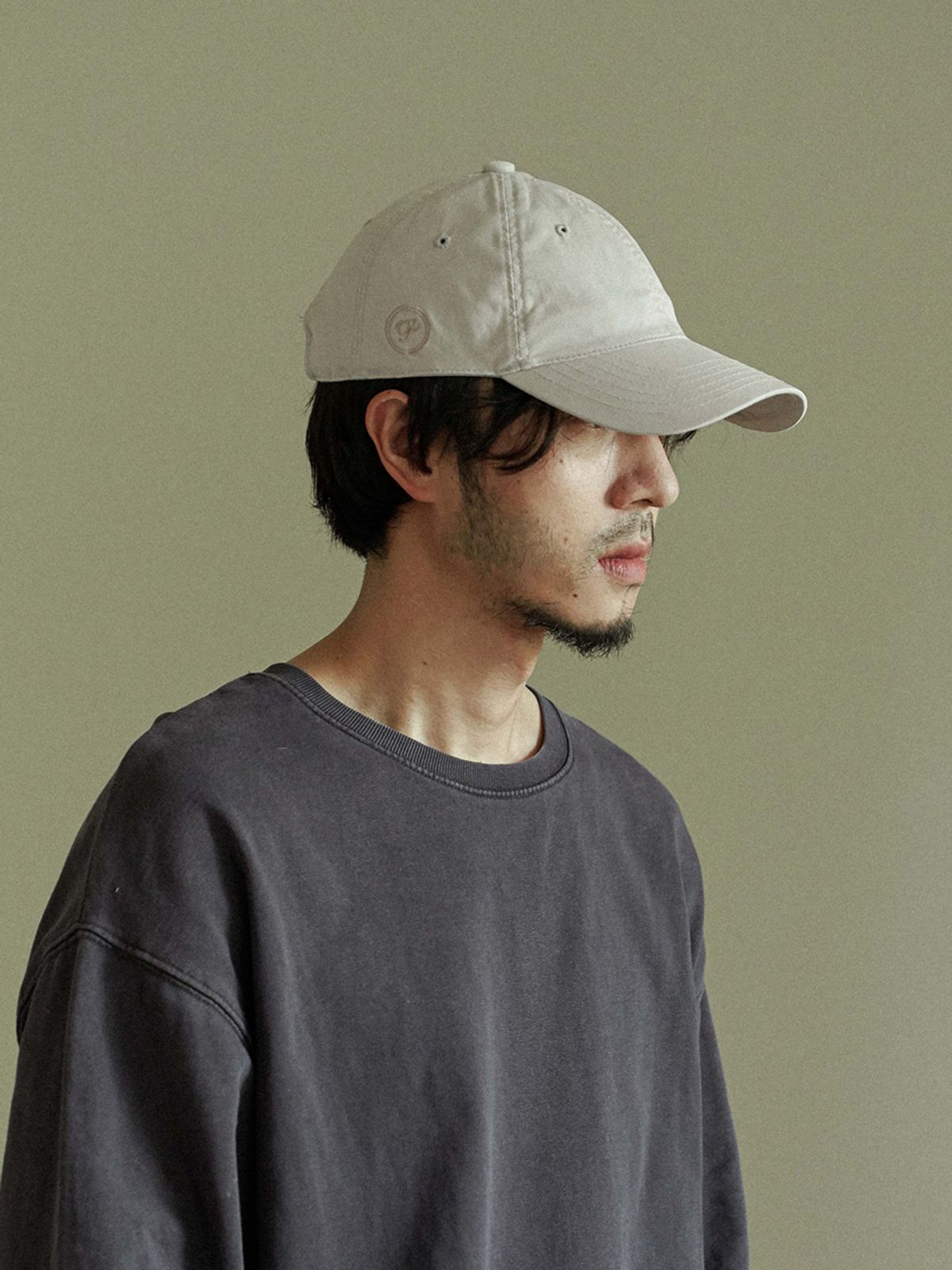 포에지담(POESIEDAME) [everydaylife] logo cap_neutral grey (unisex)