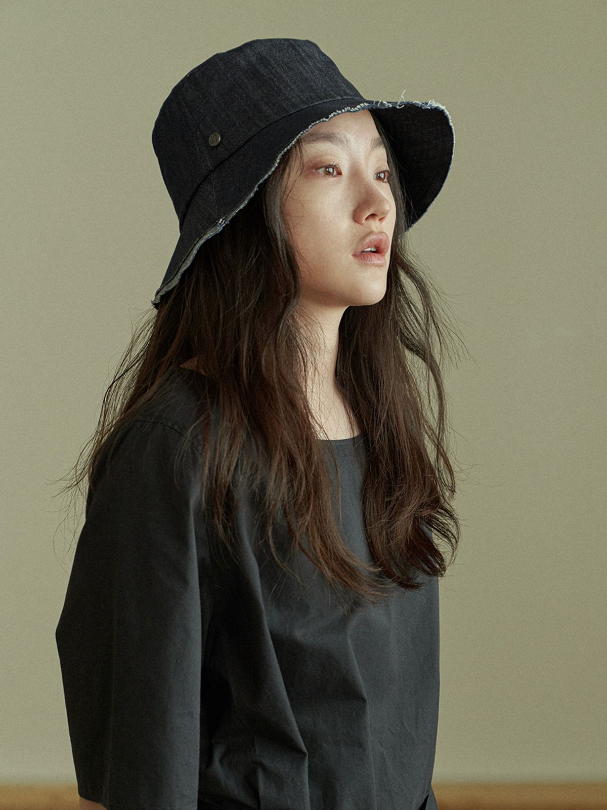 포에지담(POESIEDAME) [everydaylife] Layered bucket hat_denim (unisex)