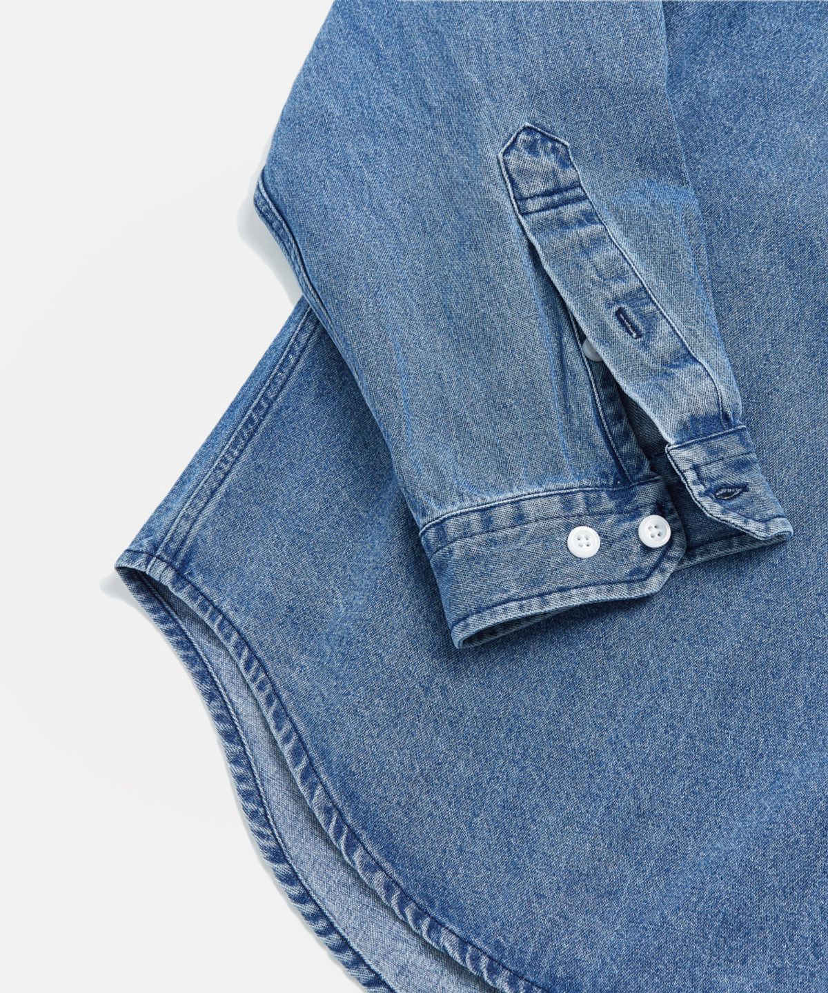 에스피오나지(ESPIONAGE) Denim Over Shirt Washed Indigo