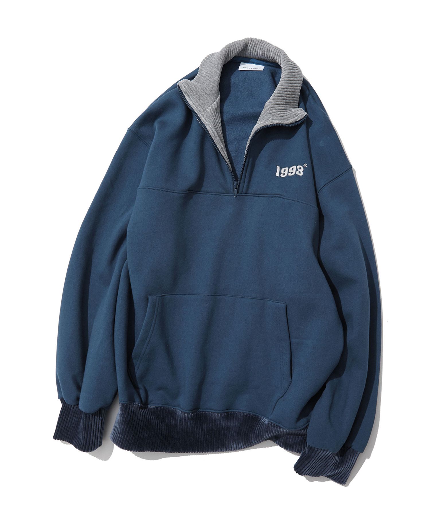 MUSINSA | 1993STUDIO Vintage Half Zip Up_Blue