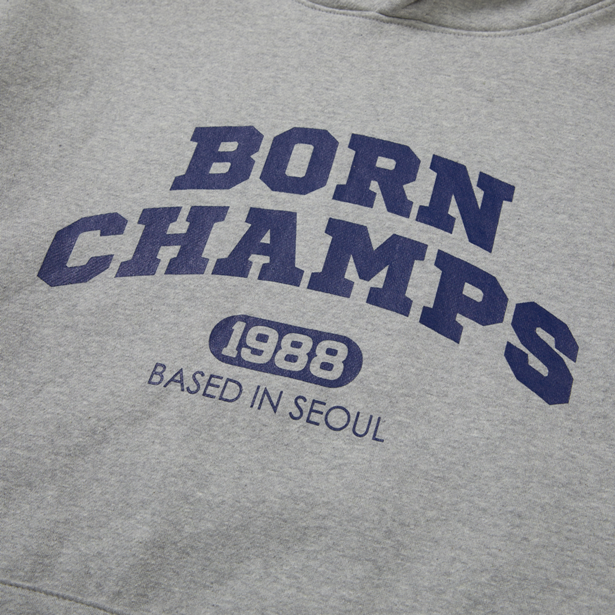 본챔스(BORN CHAMPS) BC 아치 로고 후드 B21FT04GY [쭈리 / 기모]