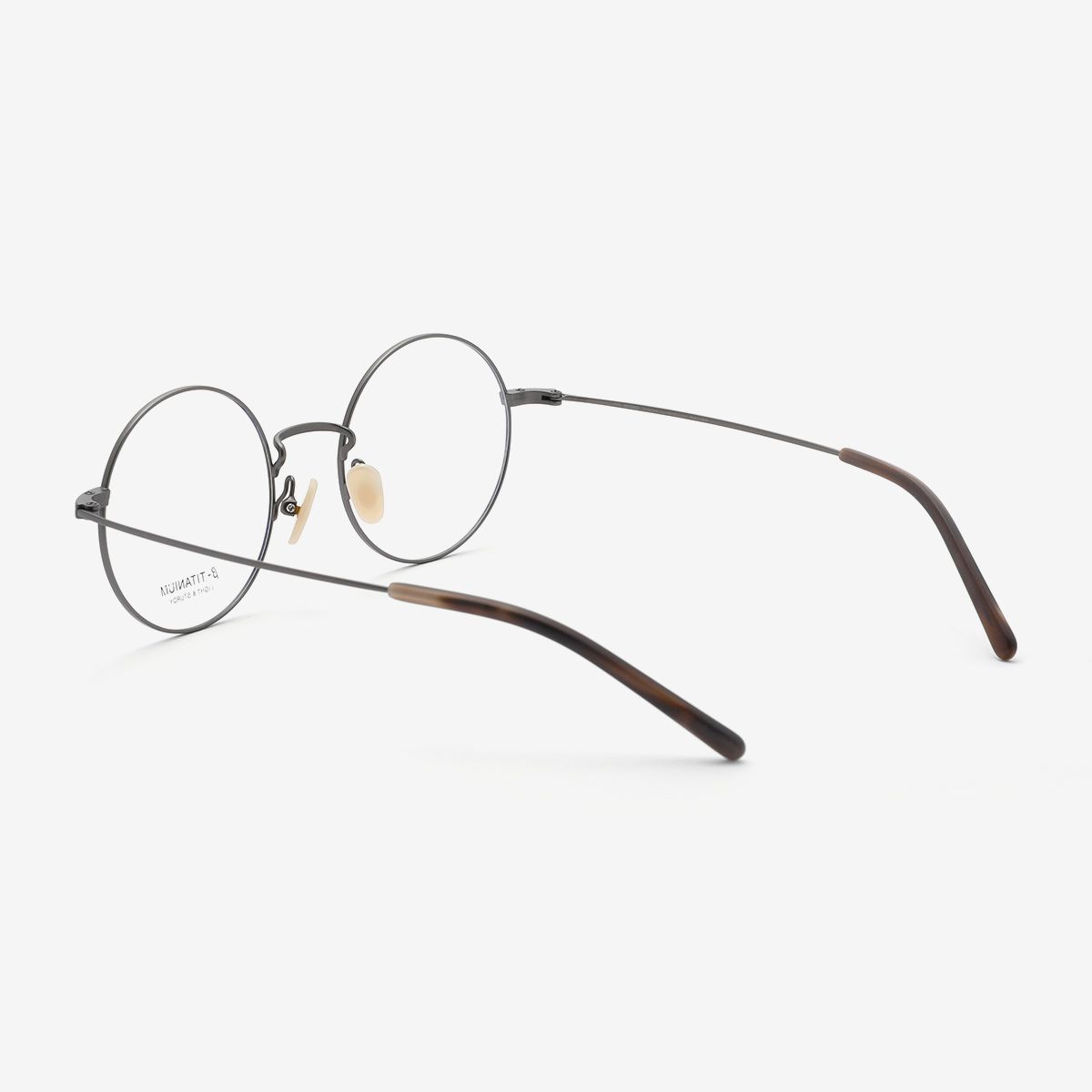 알로아이웨어(ALO EYEWEAR) [ALOXROUNZ] ARA8110 C2 세미오버사이즈 미니멀 티타늄 클래식 건메탈 라운드 안경