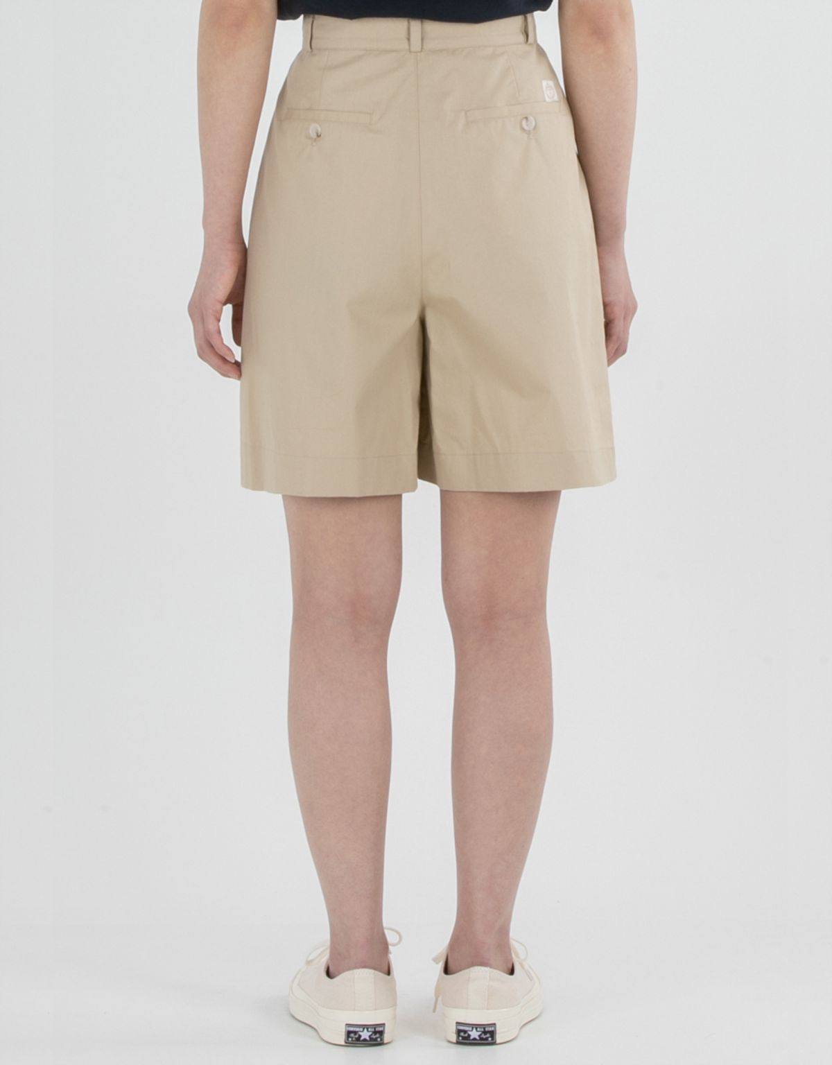 버나드밀즈(BERNARD MILLS) DOUBLE PLEATED WIDE SHORTS - BEIGE
