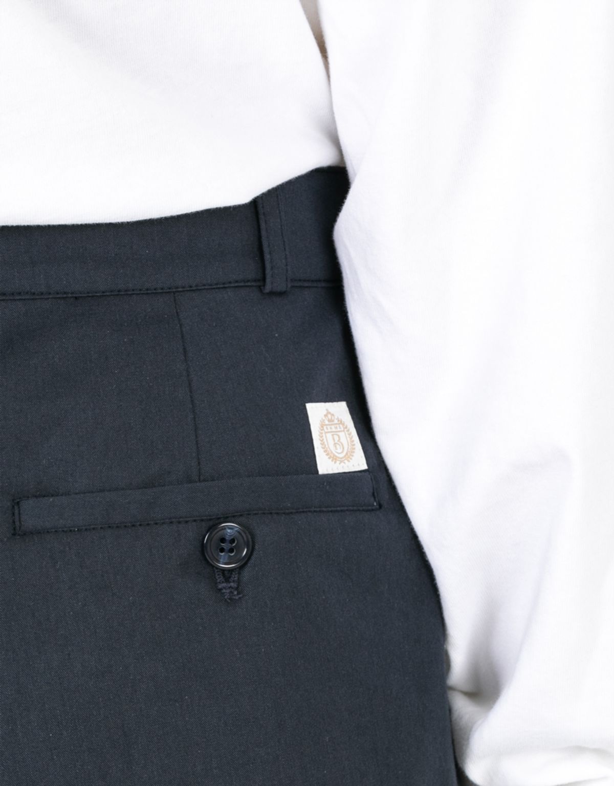 버나드밀즈(BERNARD MILLS) DOUBLE PLEATED WIDE SHORTS - NAVY