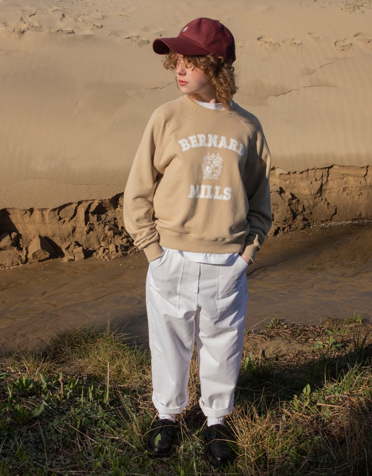 버나드밀즈(BERNARD MILLS) WIDE FATIGUE PANTS - WHITE