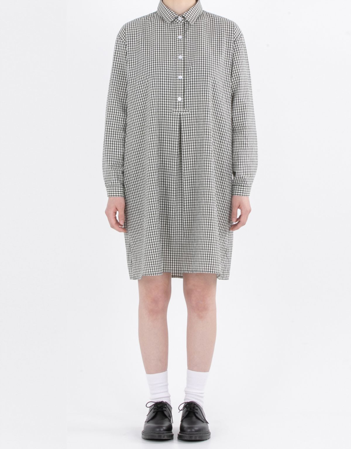 버나드밀즈(BERNARD MILLS) GINGHAM CHECK ONE PIECE - OLIVE GREEN