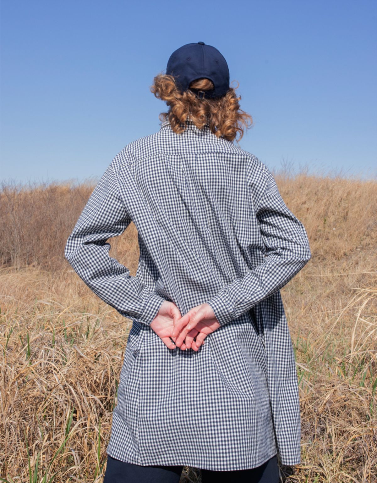 버나드밀즈(BERNARD MILLS) GINGHAM CHECK ONE PIECE - NAVY
