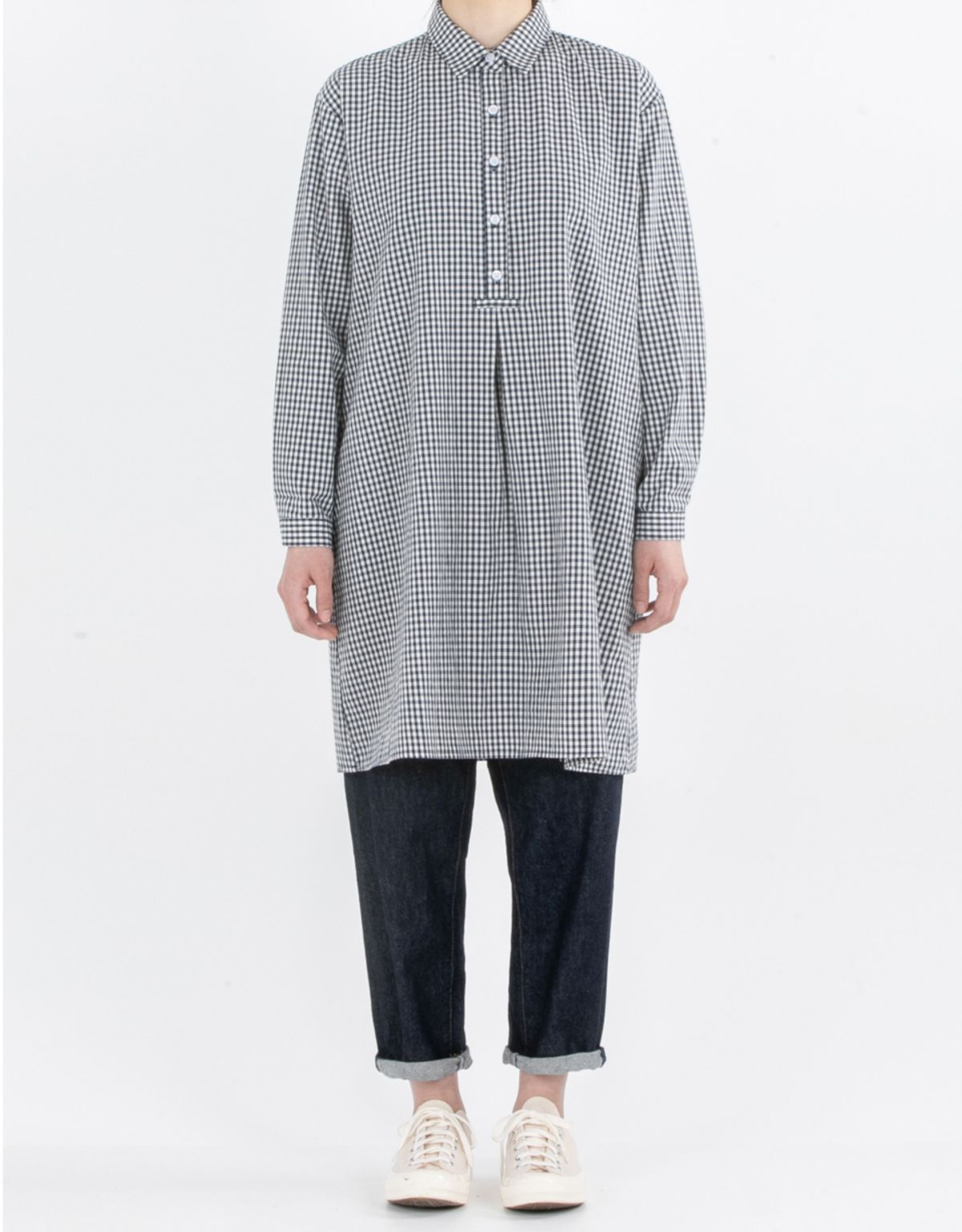 버나드밀즈(BERNARD MILLS) GINGHAM CHECK ONE PIECE - NAVY