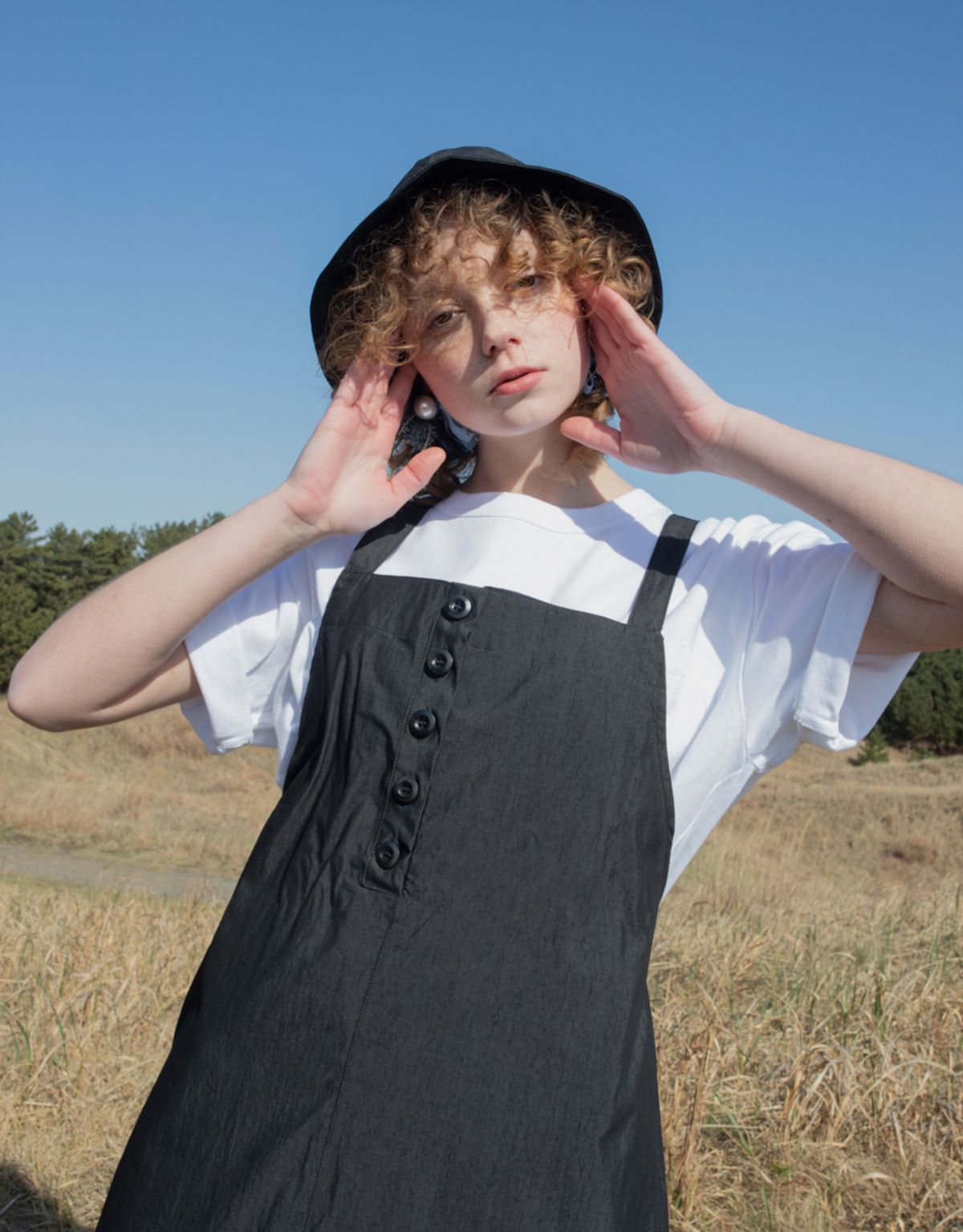 버나드밀즈(BERNARD MILLS) SUSPENDER ONE PIECE - BLACK
