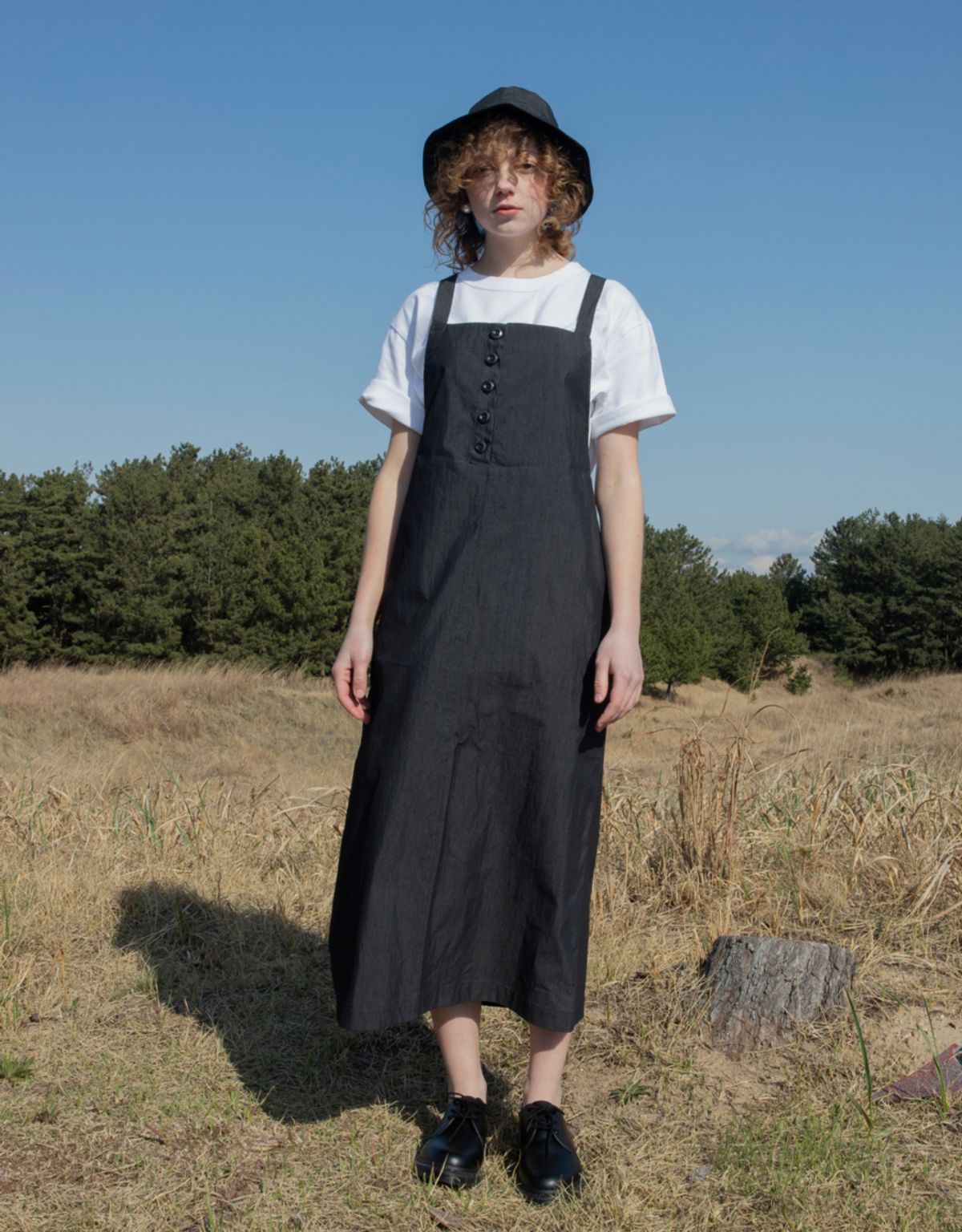 버나드밀즈(BERNARD MILLS) SUSPENDER ONE PIECE - BLACK