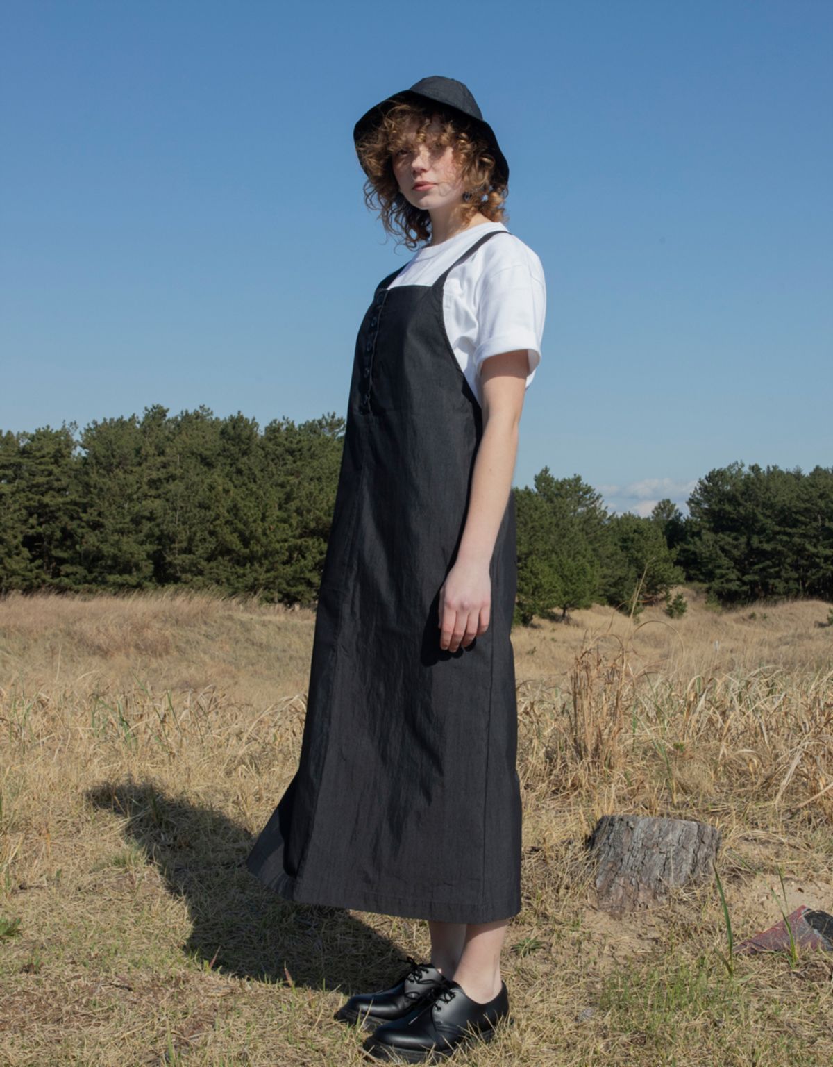 버나드밀즈(BERNARD MILLS) SUSPENDER ONE PIECE - BLACK