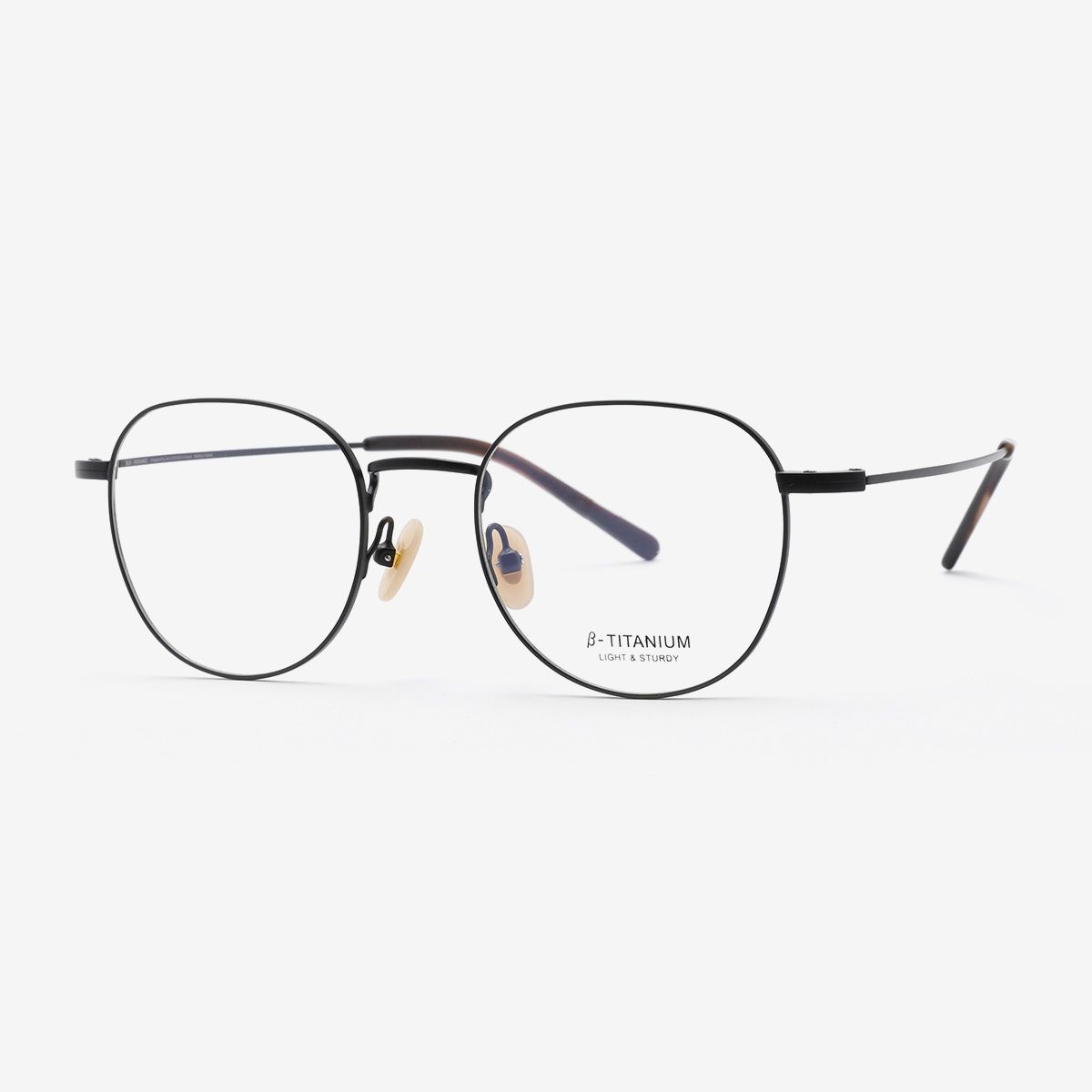 알로아이웨어(ALO EYEWEAR) [ALOXROUNZ]ARA8111 C1 미니멀 티타늄 클래식 블랙 스퀘어 안경