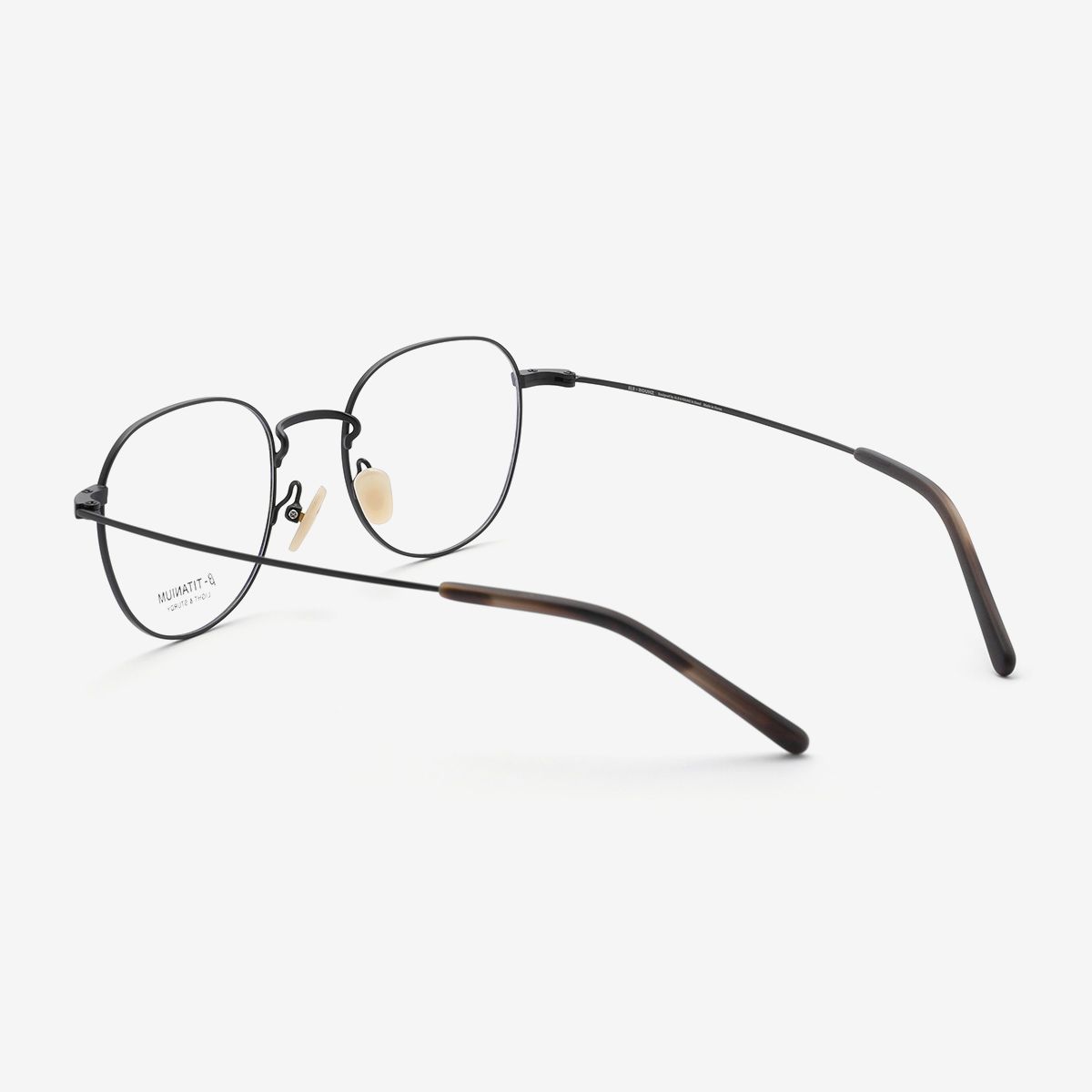알로아이웨어(ALO EYEWEAR) [ALOXROUNZ]ARA8111 C1 미니멀 티타늄 클래식 블랙 스퀘어 안경