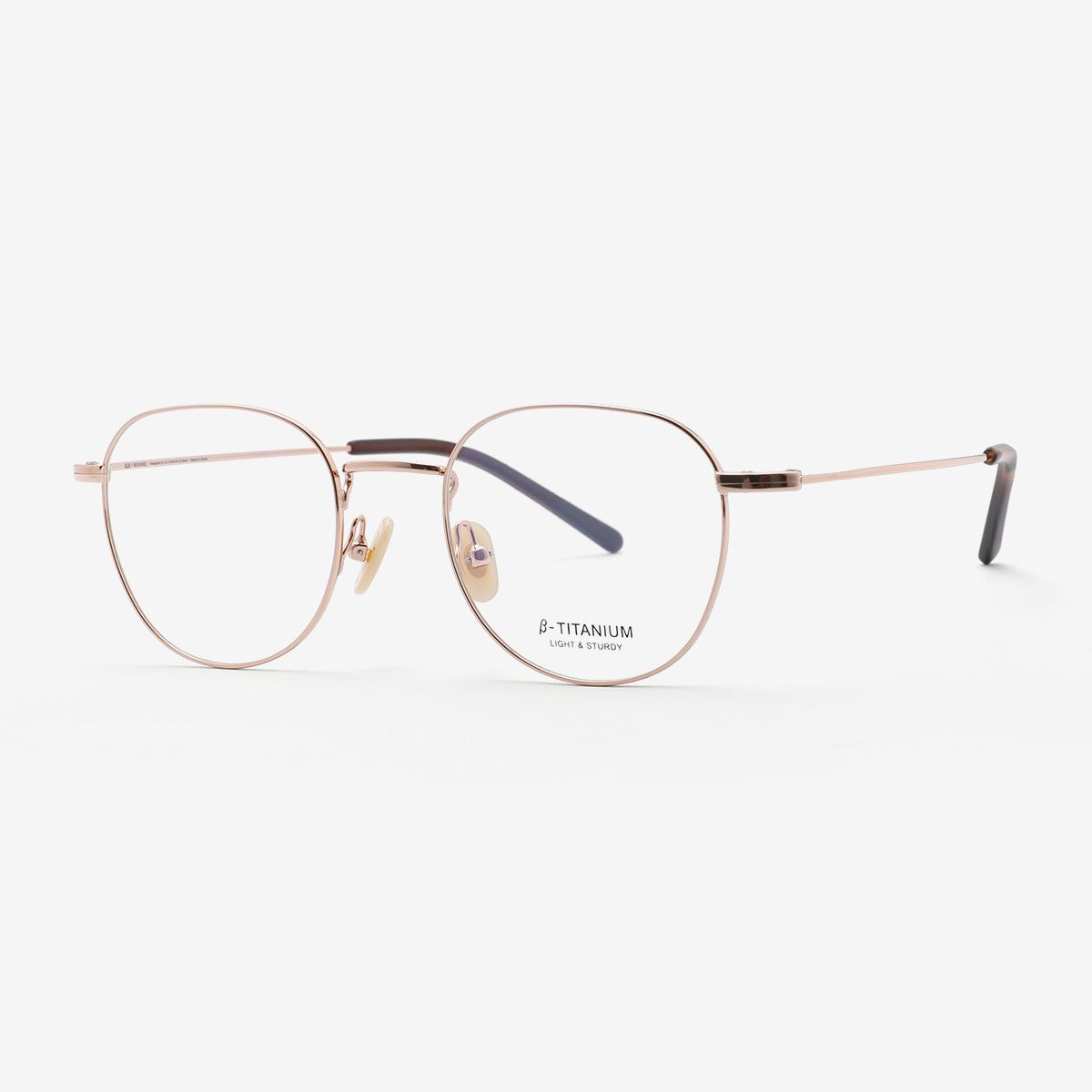 알로아이웨어(ALO EYEWEAR) [ALOXROUNZ] ARA8111 C3 미니멀 티타늄 클래식 로즈골드 스퀘어 안경