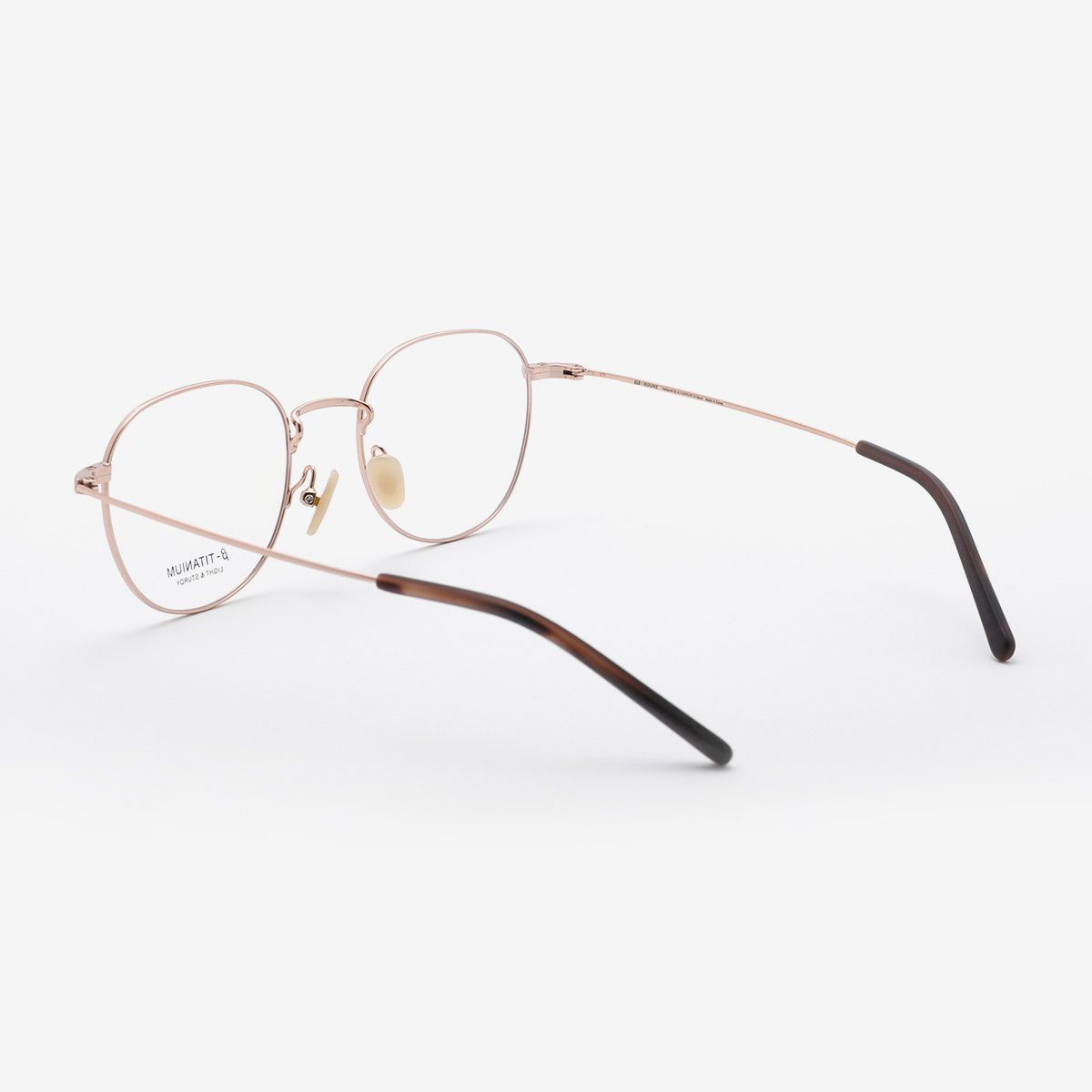알로아이웨어(ALO EYEWEAR) [ALOXROUNZ] ARA8111 C3 미니멀 티타늄 클래식 로즈골드 스퀘어 안경
