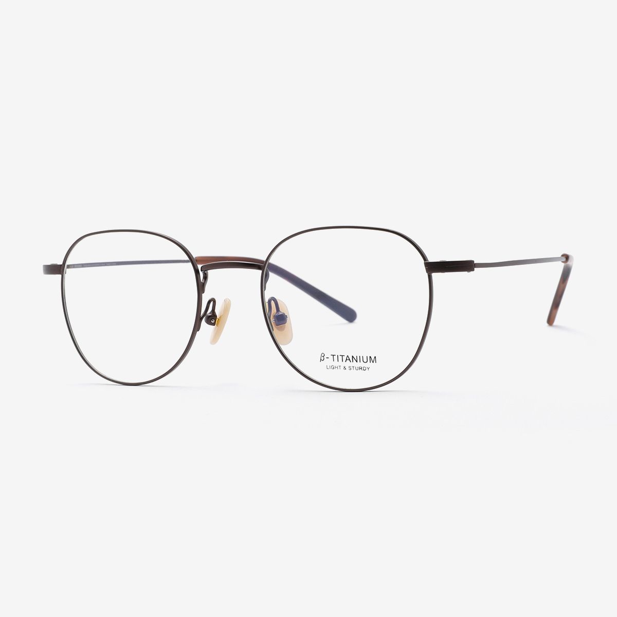 알로아이웨어(ALO EYEWEAR) [ALOXROUNZ] ARA8111 C4 미니멀 티타늄 클래식 브라운 스퀘어 안경