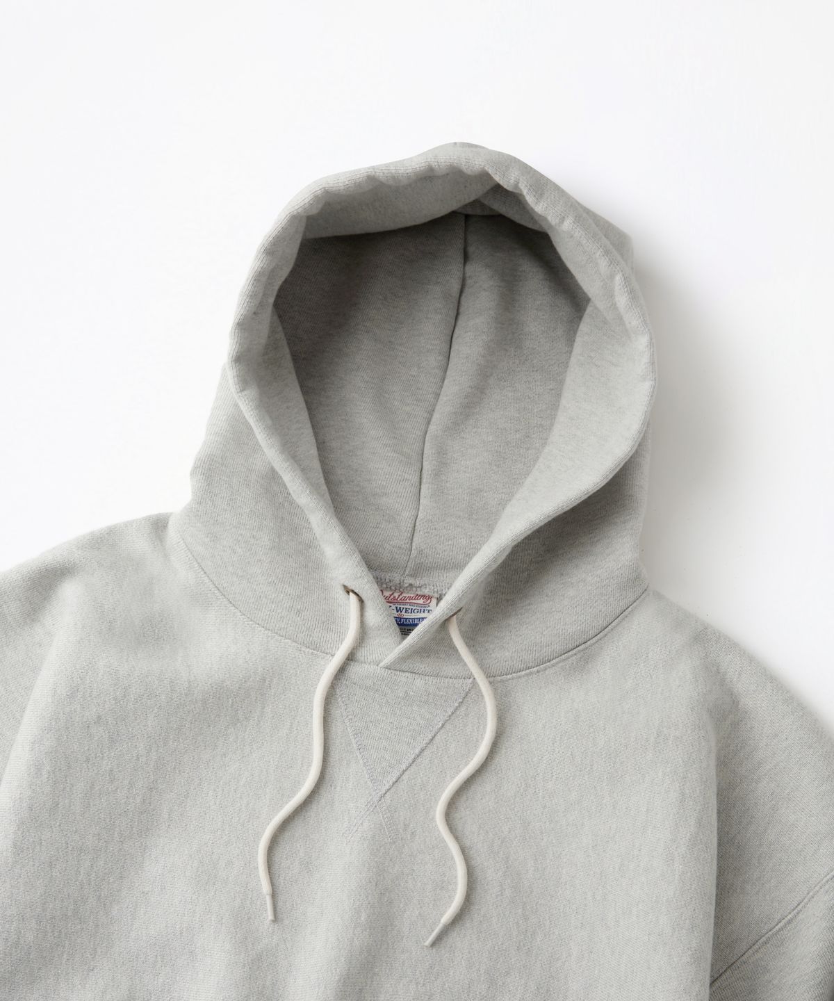 아웃스탠딩(OUTSTANDING) REVERSE HEAVY HOOD SWEAT_3%MELANGE GRAY