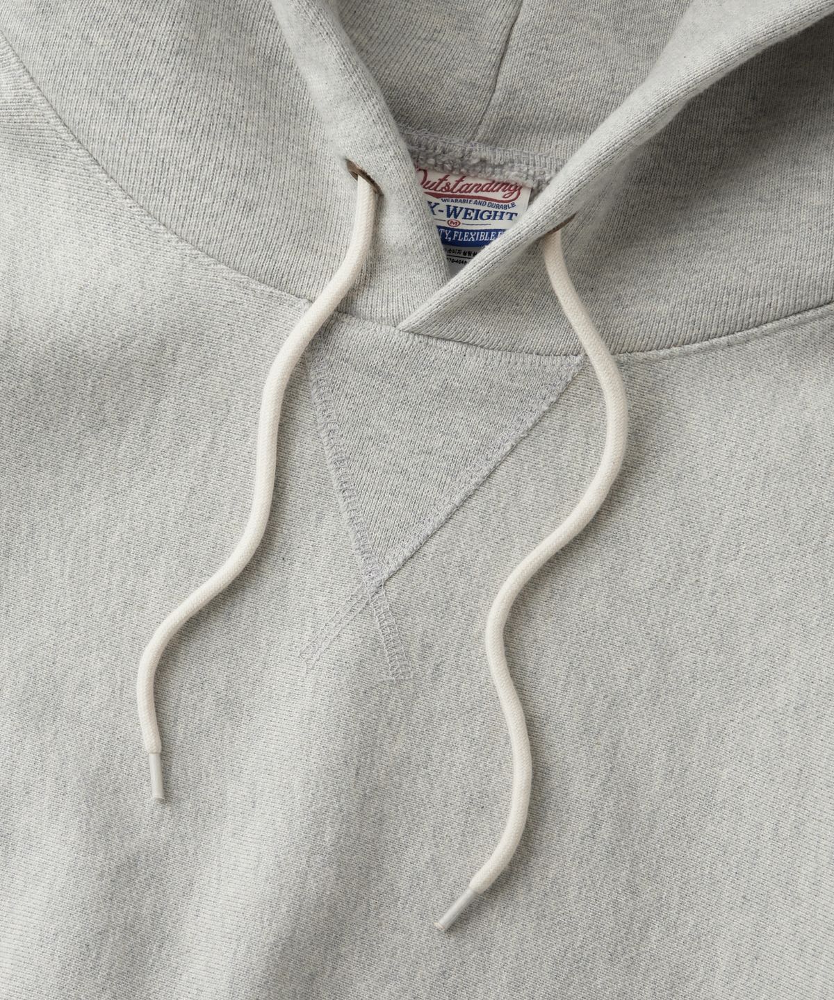 아웃스탠딩(OUTSTANDING) REVERSE HEAVY HOOD SWEAT_3%MELANGE GRAY