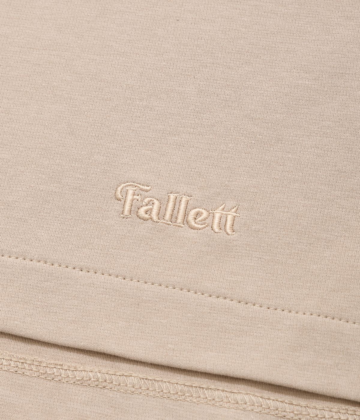 팔렛(FALLETT) 실켓 오픈카라 롱슬리브 베이지