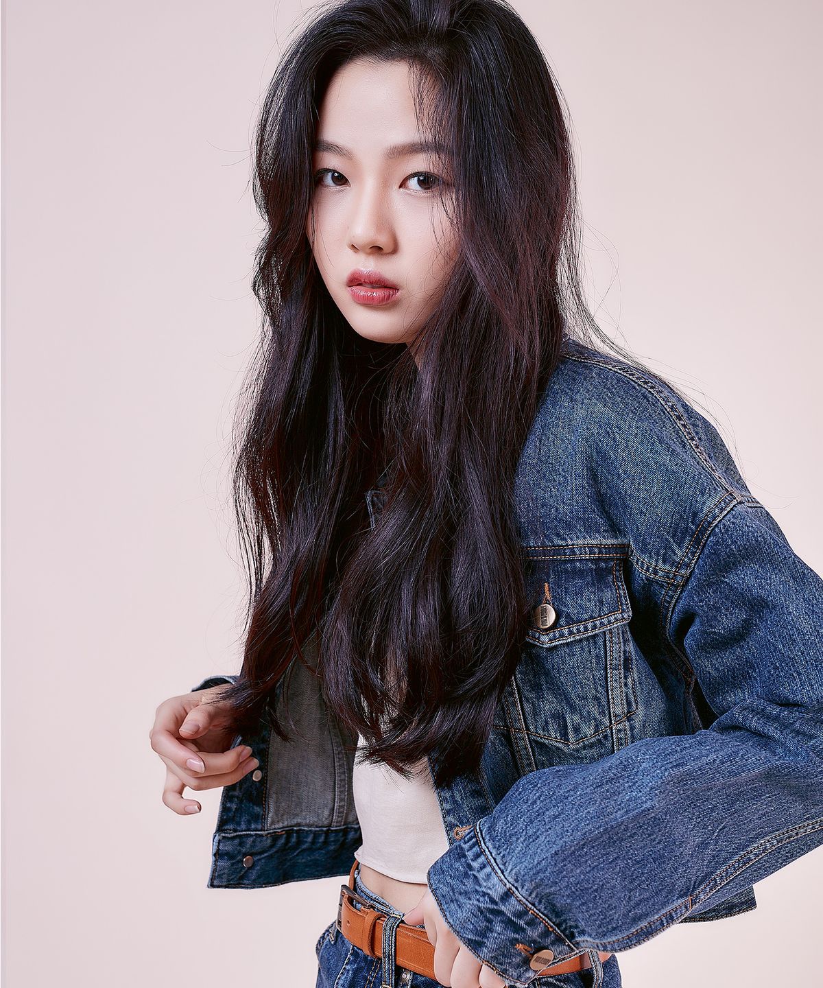 필로그램(PHILOGRAM) 크롭 데님 자켓(DB)