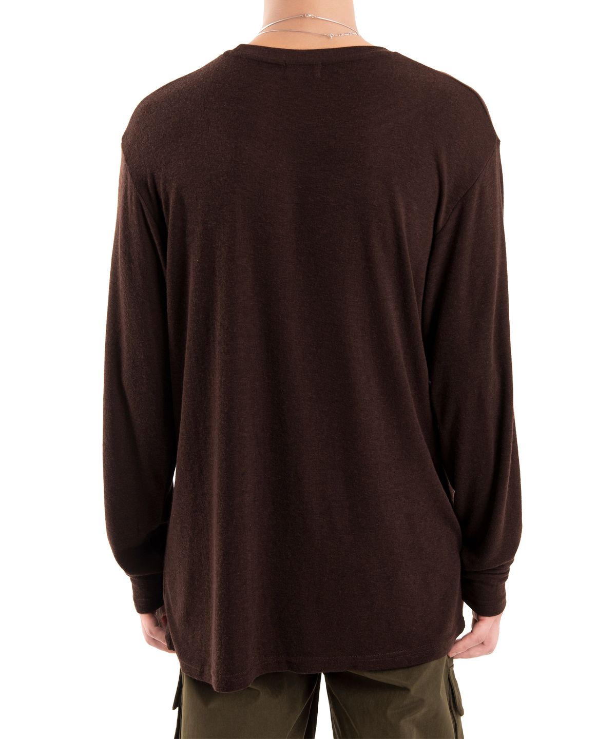 더 슬렌티드(THE SLANTED) TWO WAY CUTTING KNIT [BROWN]