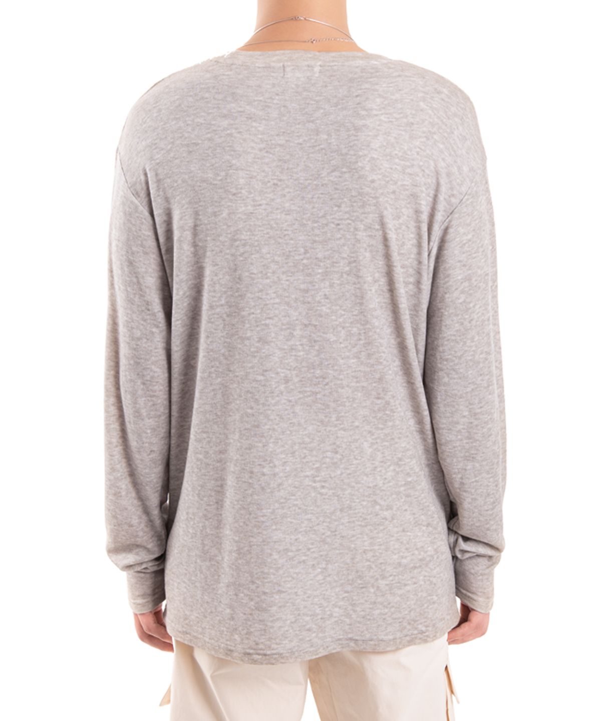 더 슬렌티드(THE SLANTED) TWO WAY CUTTING KNIT [GREY]