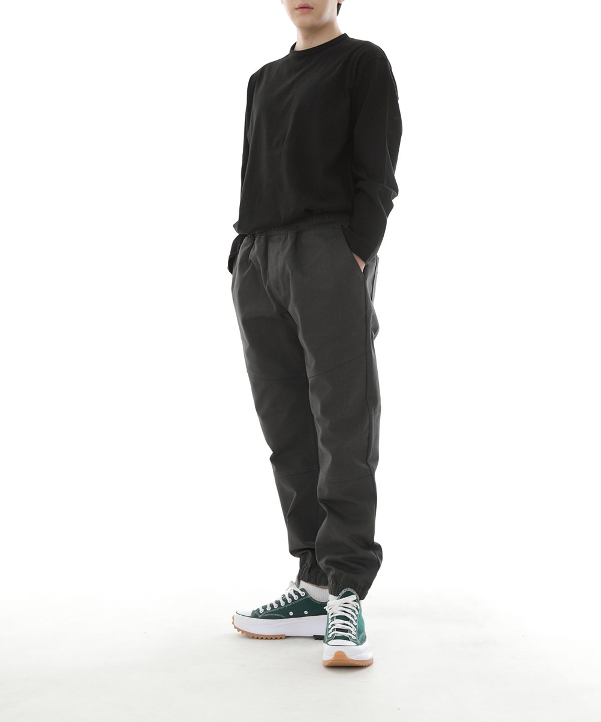 세인트크루(SAINTCREW) 세미슬림핏 절개 조거팬츠 CS-301J 차콜