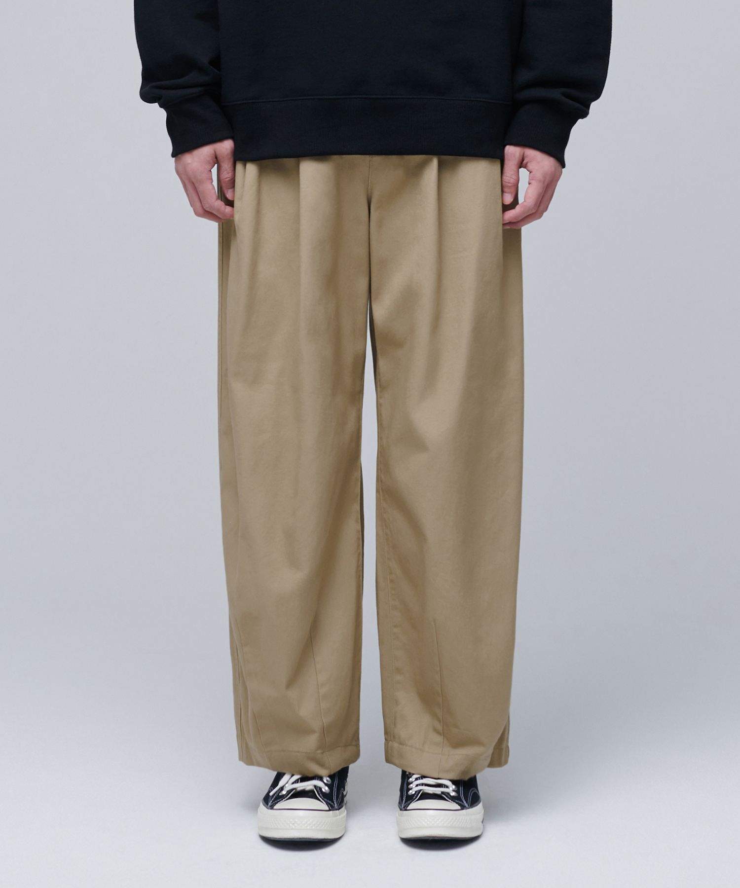 MUSINSA公式 | MUSINSA STANDARD COTTON WIDE BALLOON PANTS [BEIGE]