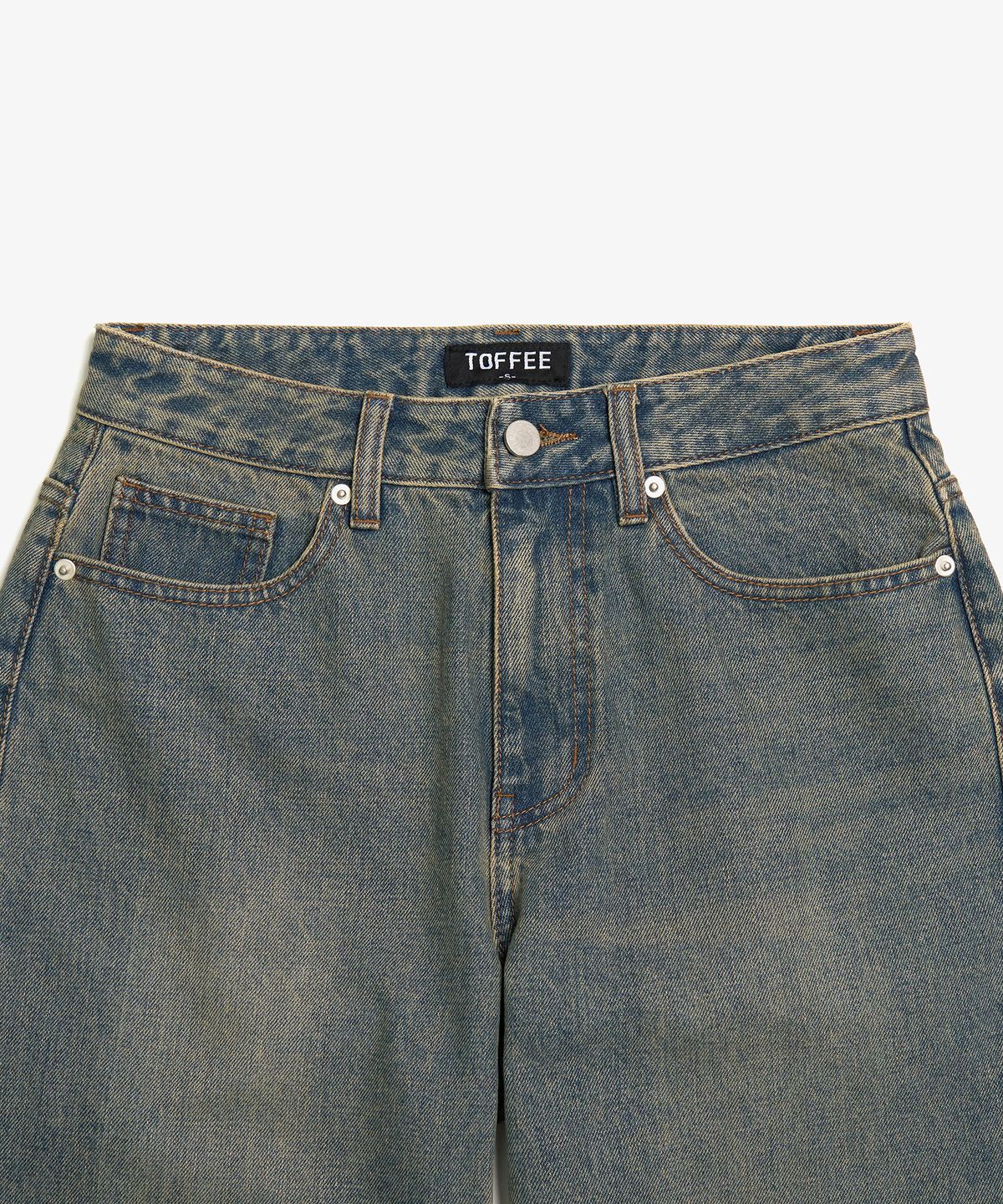 토피(TOFFEE) 와이드 데님 팬츠 (BEIGE INDIGO)