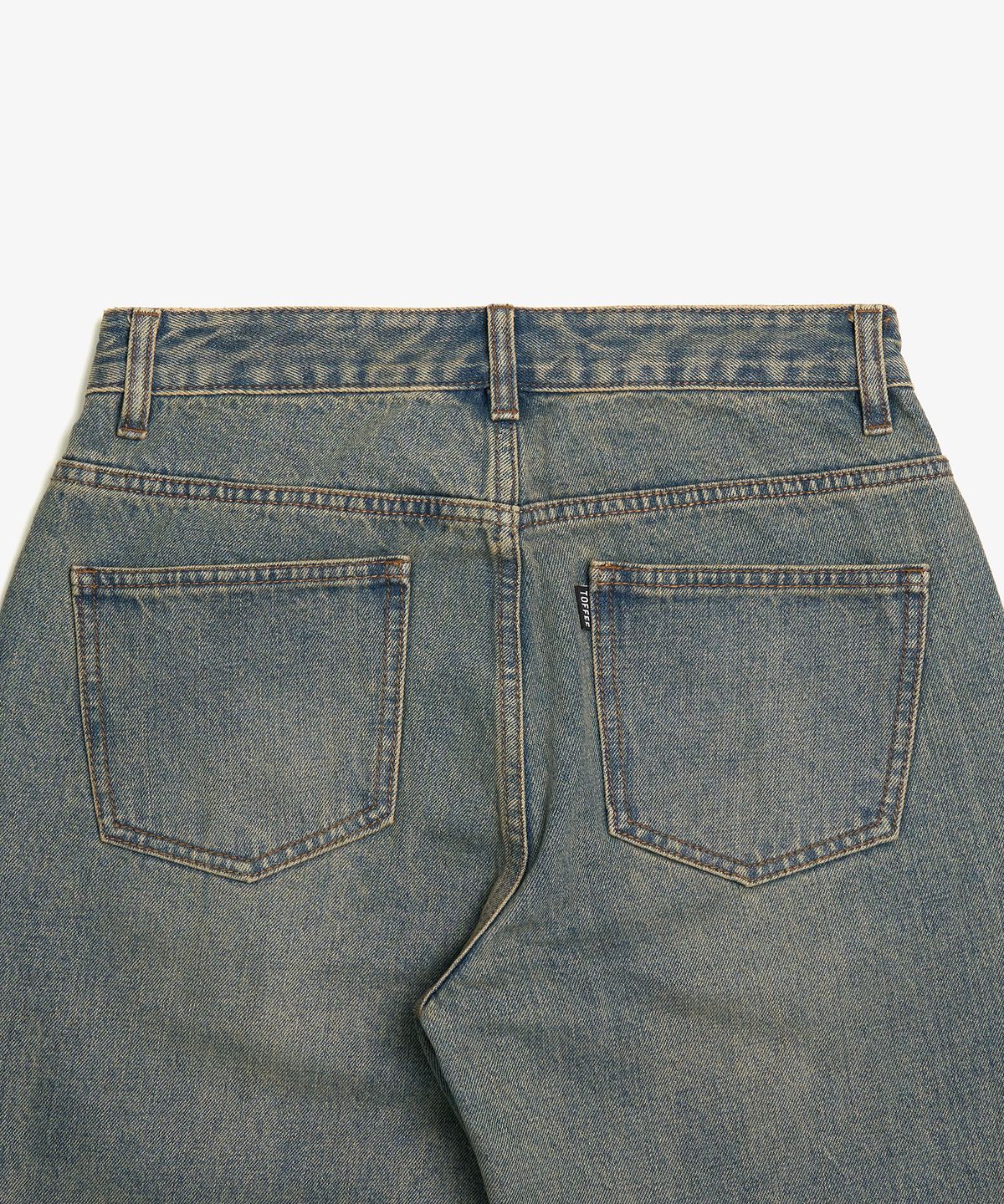 토피(TOFFEE) 와이드 데님 팬츠 (BEIGE INDIGO)