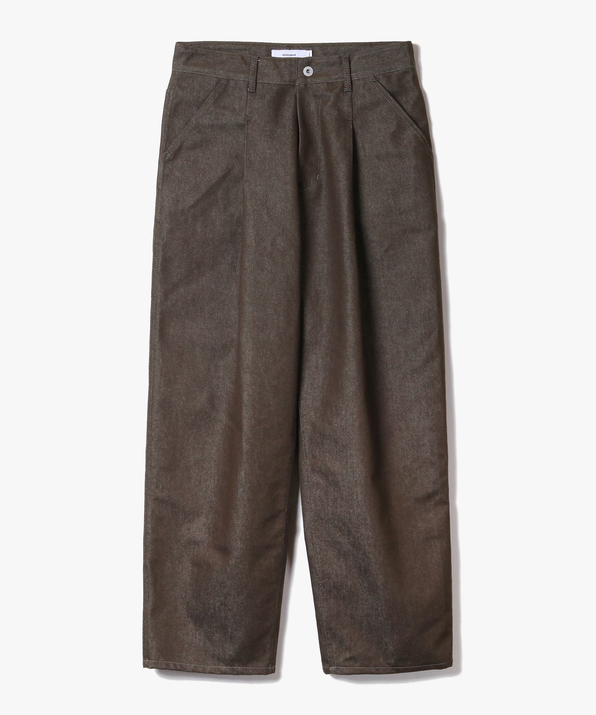 제로(XERO) Clean Deep One Tuck Denim Pants [Brown]