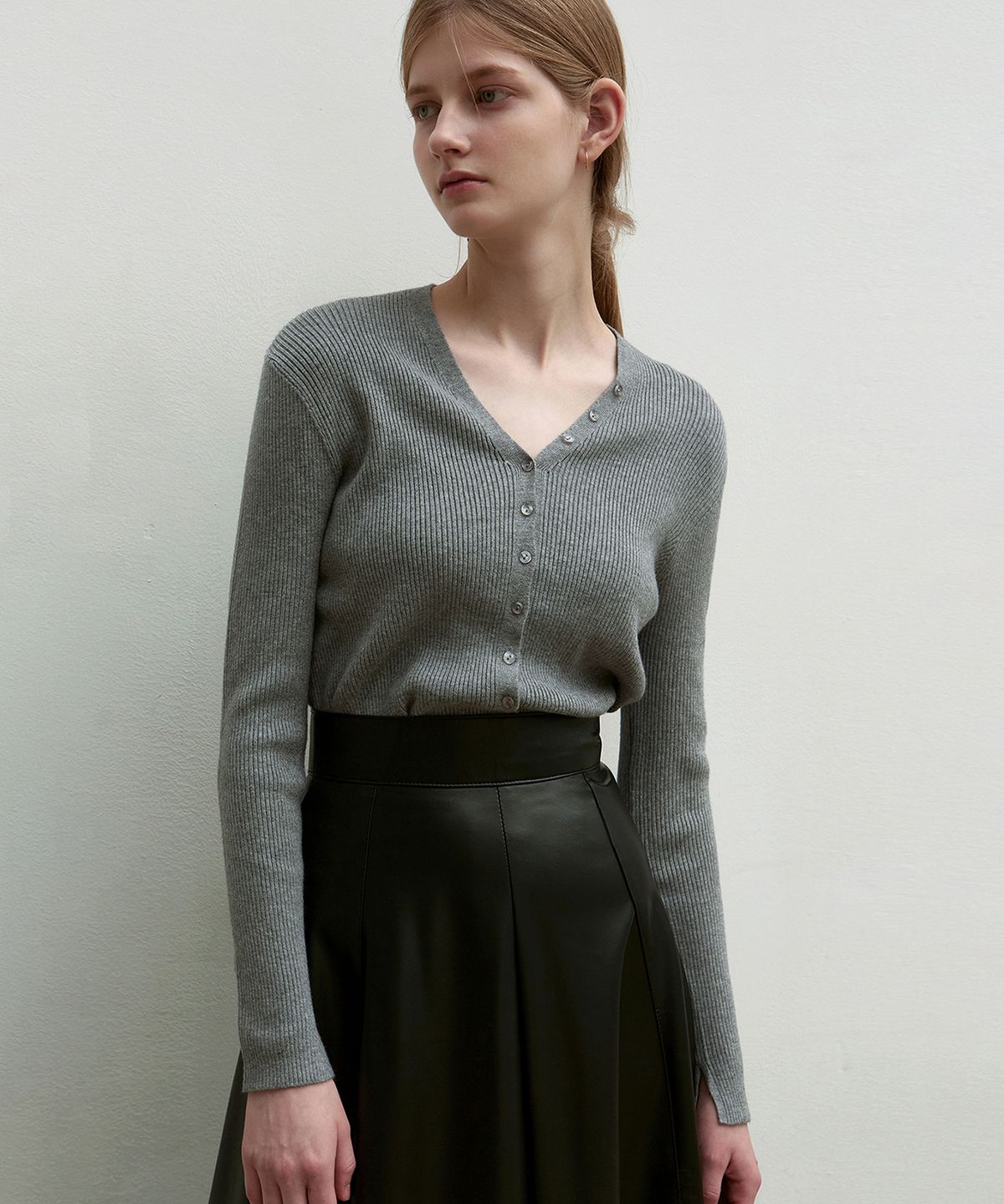 닉앤니콜(NICK&NICOLE) BUTTON SLIM KNIT CARDIGAN_8 COLOR