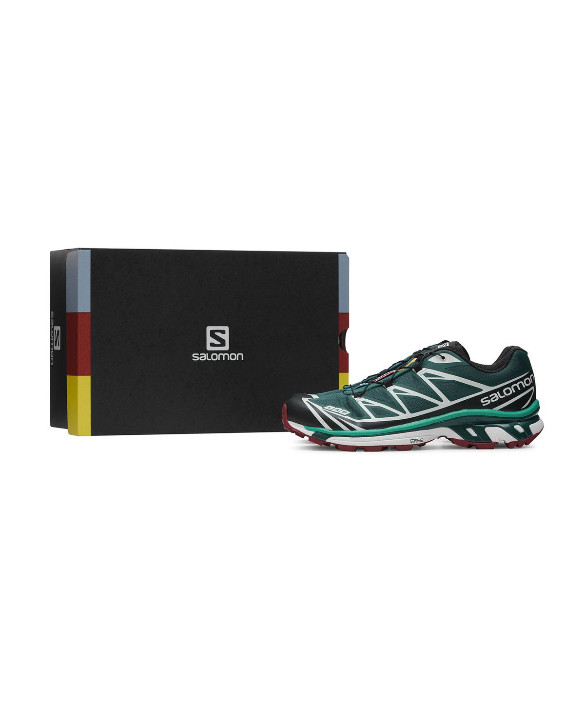 살로몬(SALOMON) XT-6 - 블랙:딥 틸:바이킹 레드 / L41454800