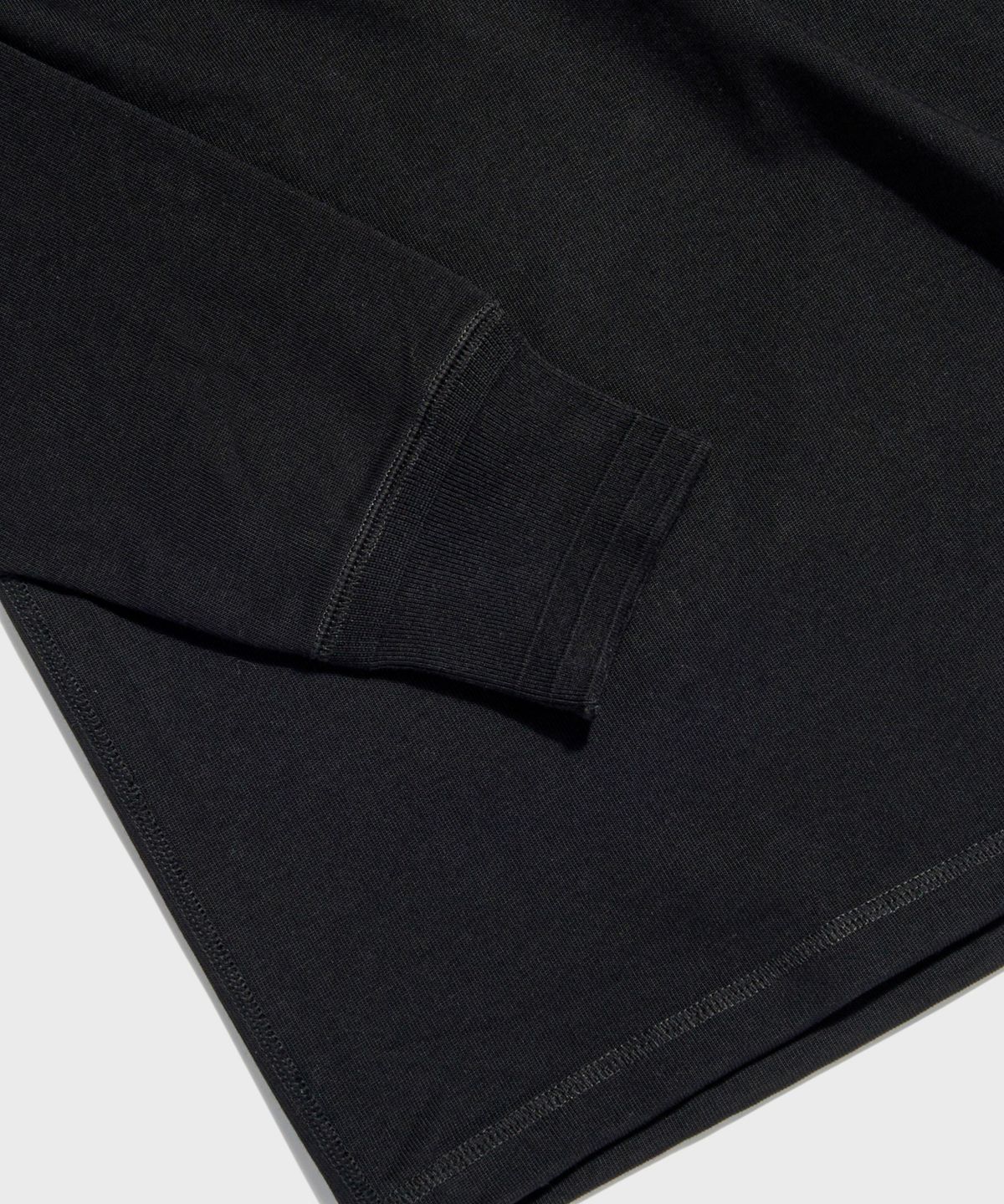 브론슨(BRONSON) Vintage Long Sleeve Henley Shirt Black