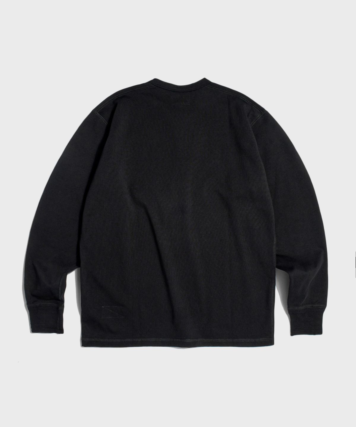 브론슨(BRONSON) Vintage Long Sleeve Henley Shirt Black