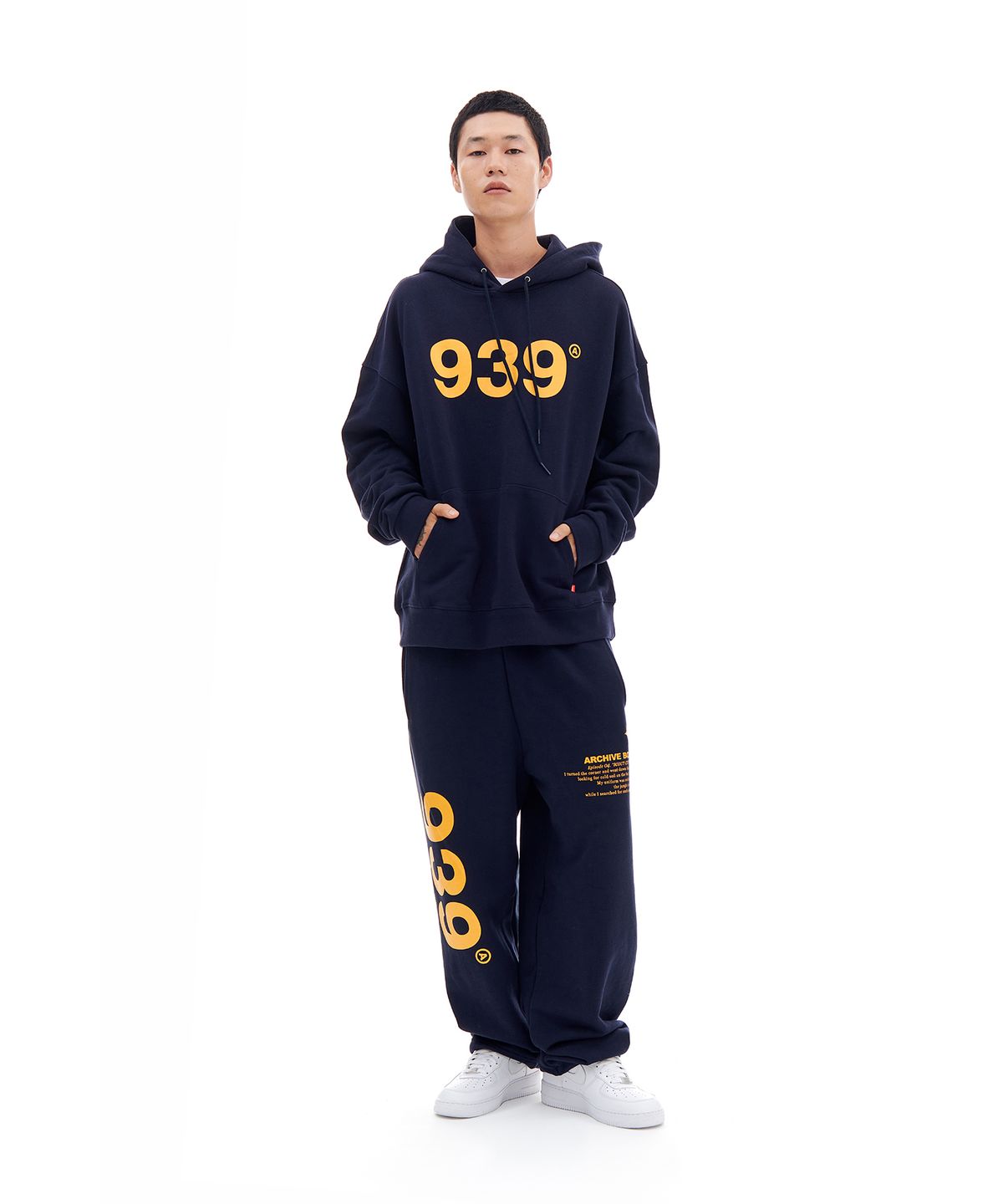 아카이브 볼드(ARCHIVE BOLD) 939 LOGO HOOD (NAVY)