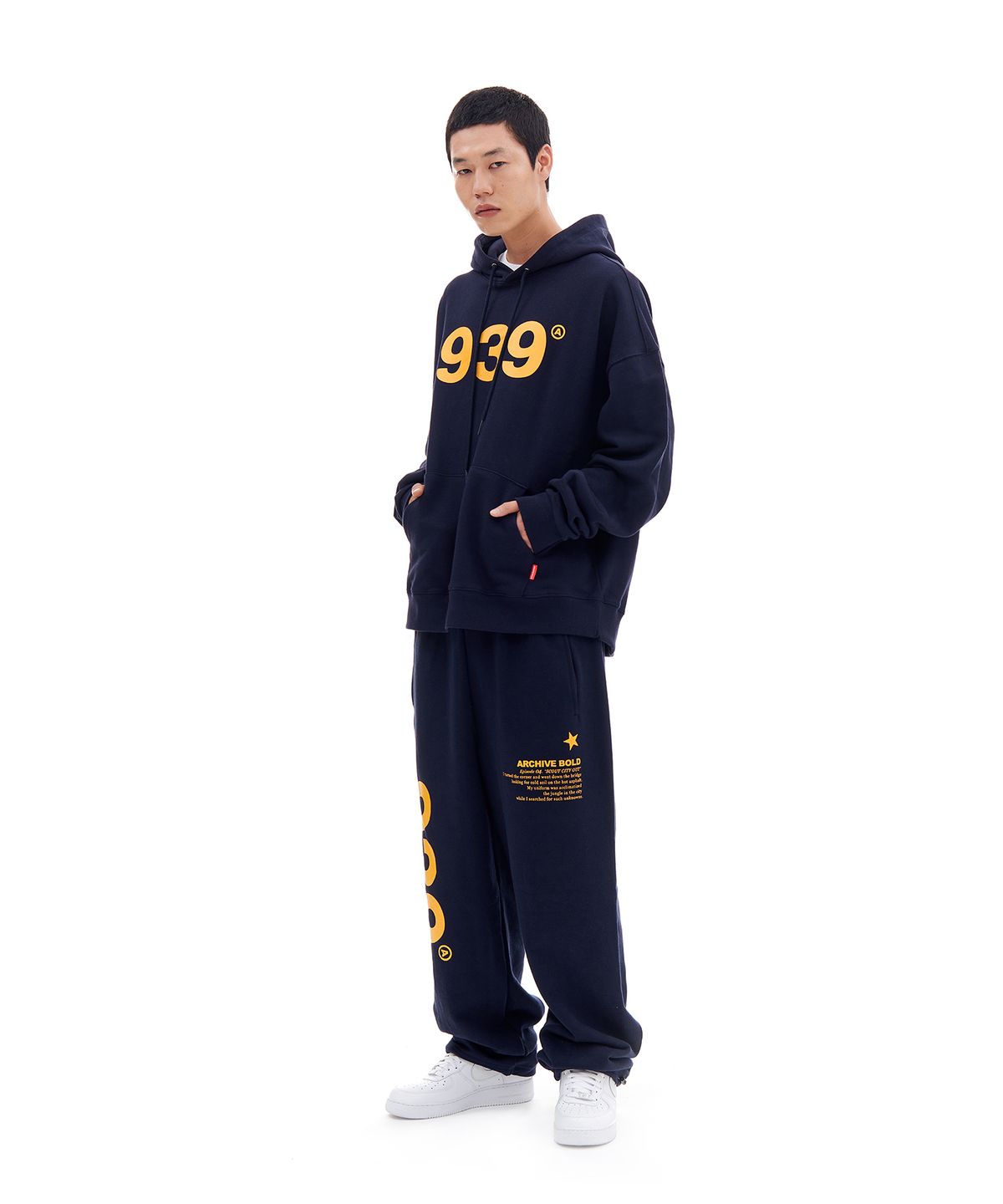 아카이브 볼드(ARCHIVE BOLD) 939 LOGO HOOD (NAVY)